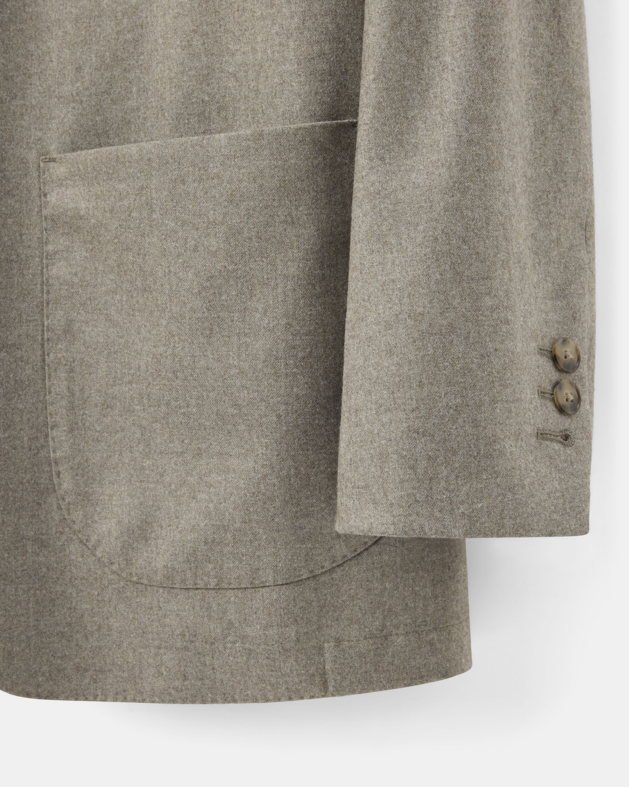 RTW 'Metro' Soft Suit earth taupe brushed wool flannel image 5