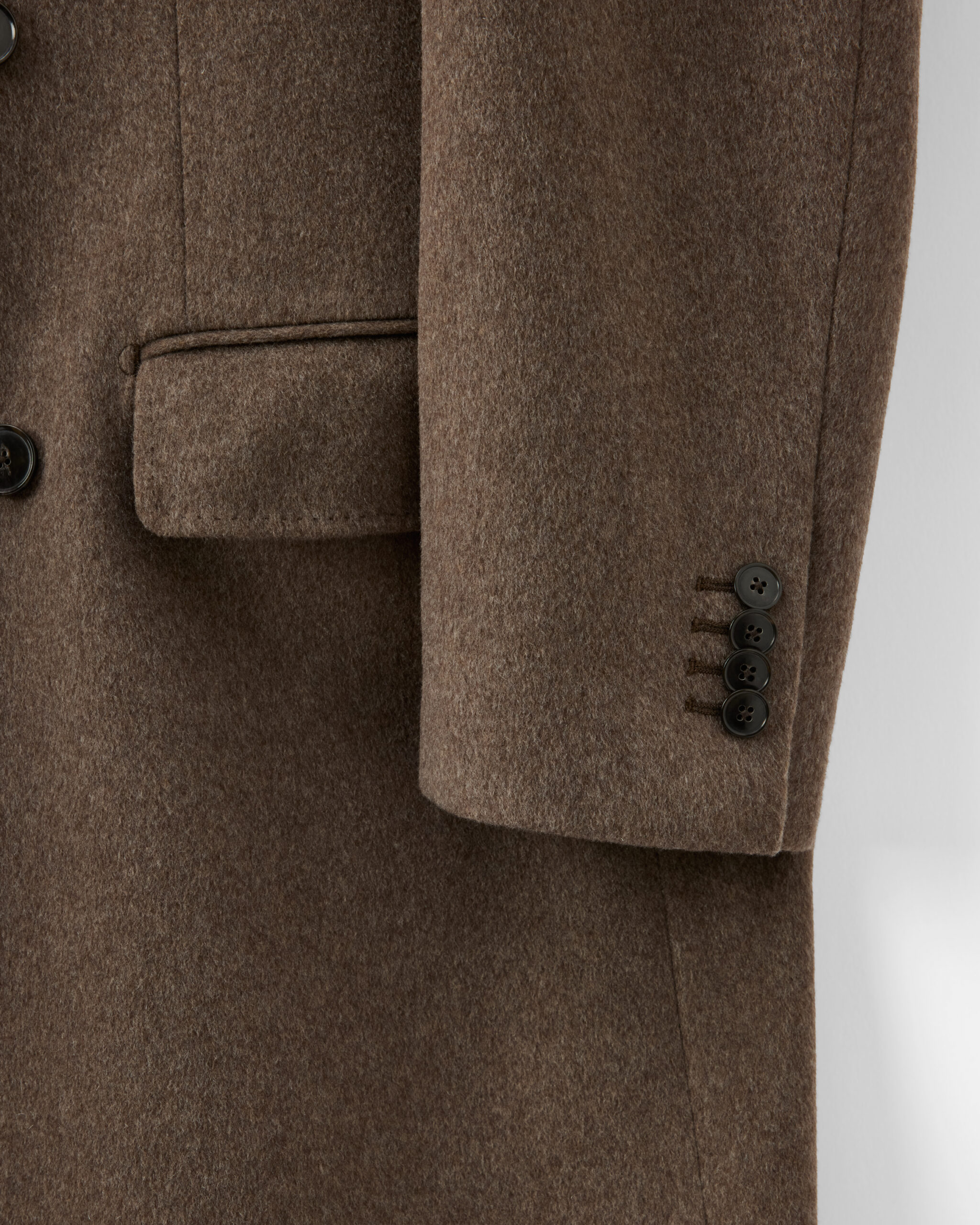 Custom Made Signature 'Capolavoro' Overcoat taupe brown heavy wool image 4