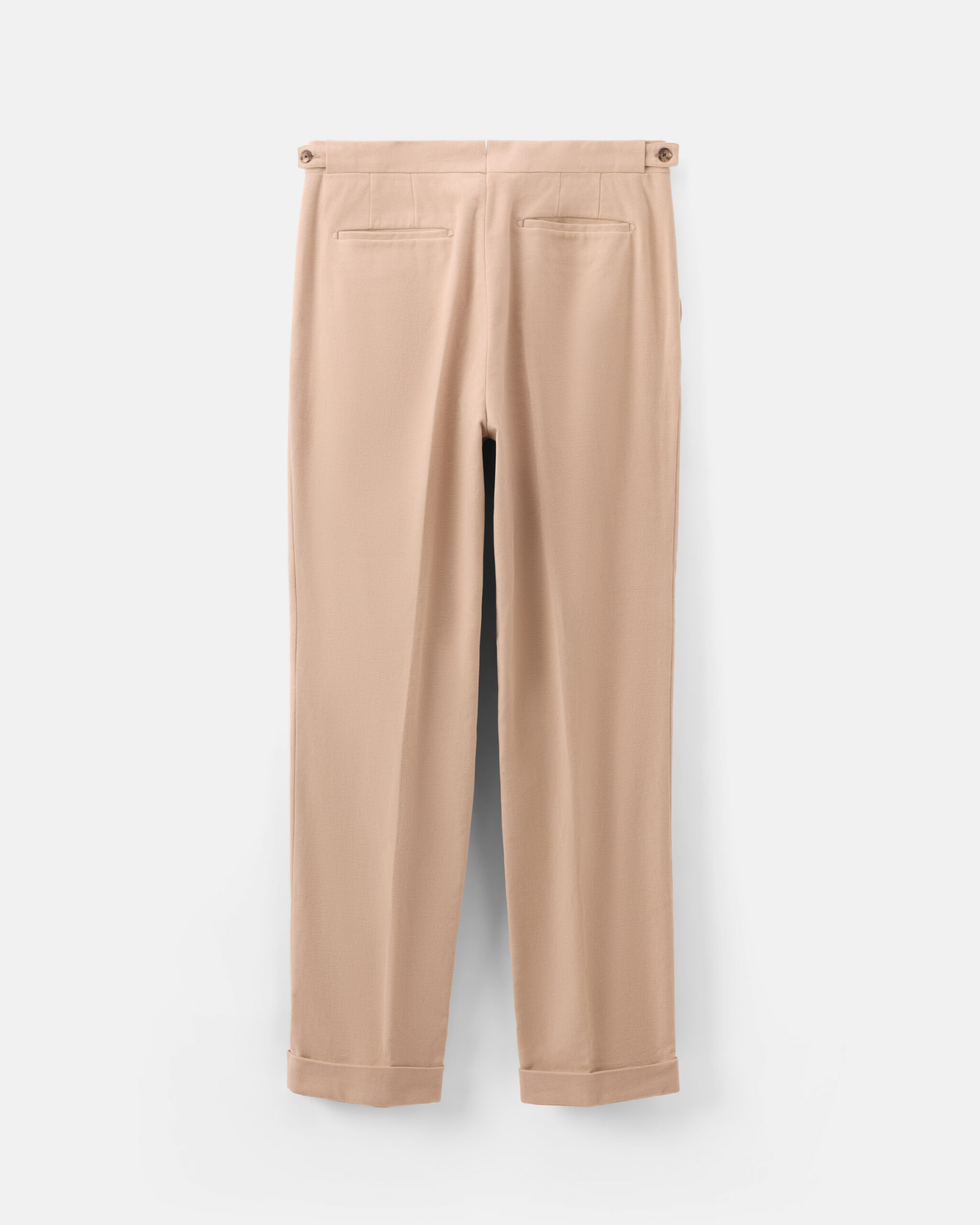 Custom Made Dress Trouser Sand Beige brushed Moleskin cotton image 3