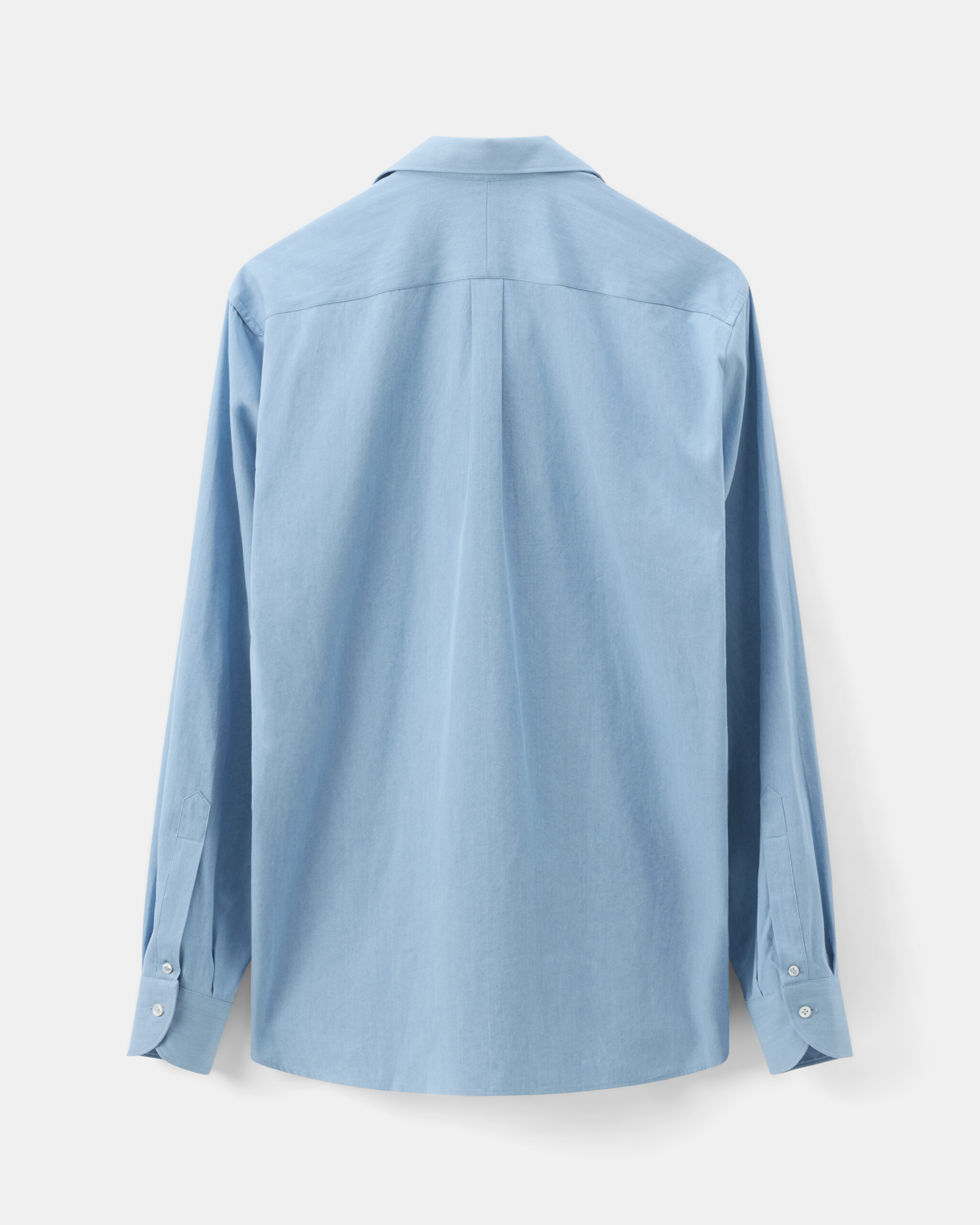 Custom Made 'Sloane' Shirt cottage blue washed cotton denim image 5