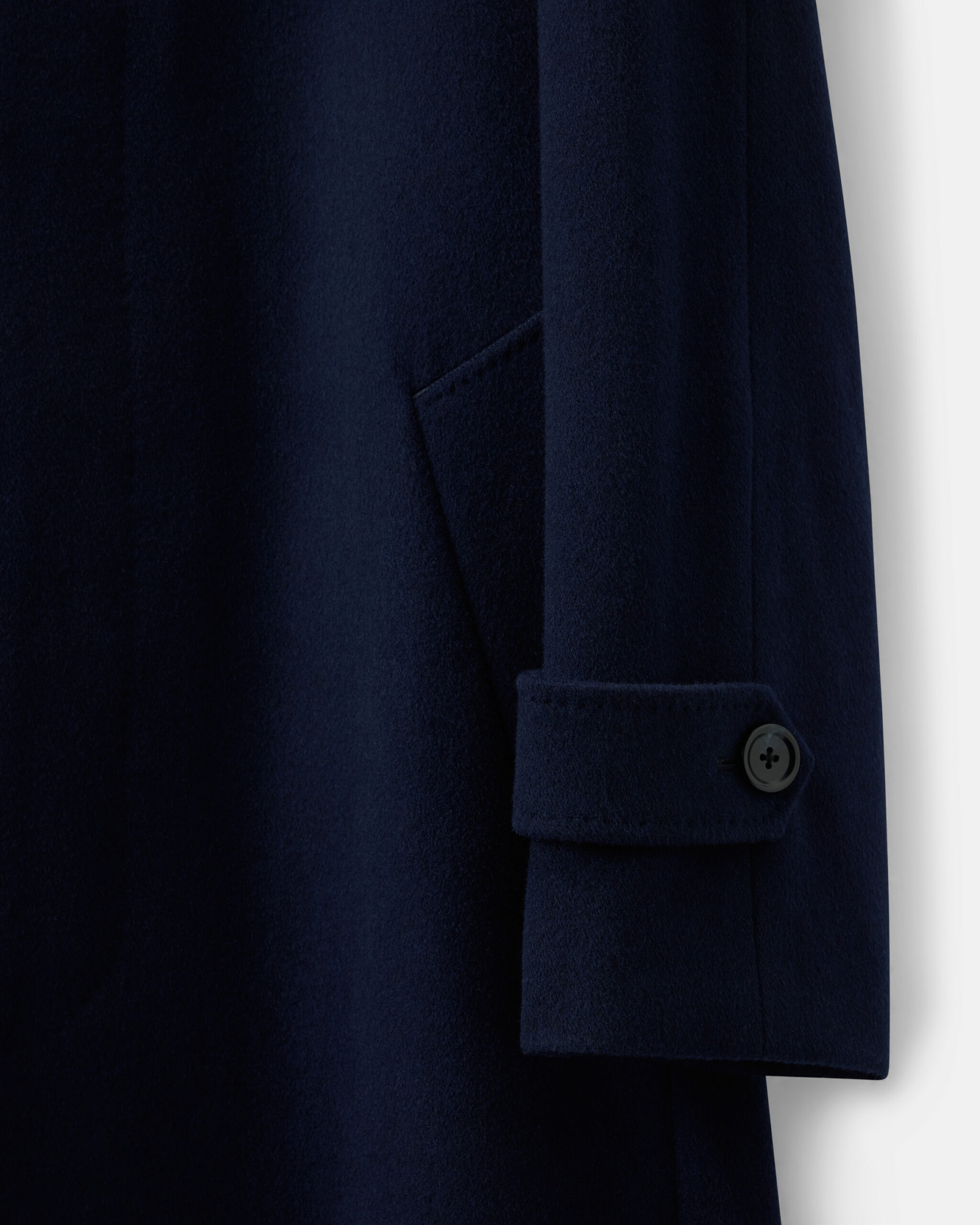 RTW 'Sloane' Raglan Topcoat Dark Blue Wool & Cashmere image 3