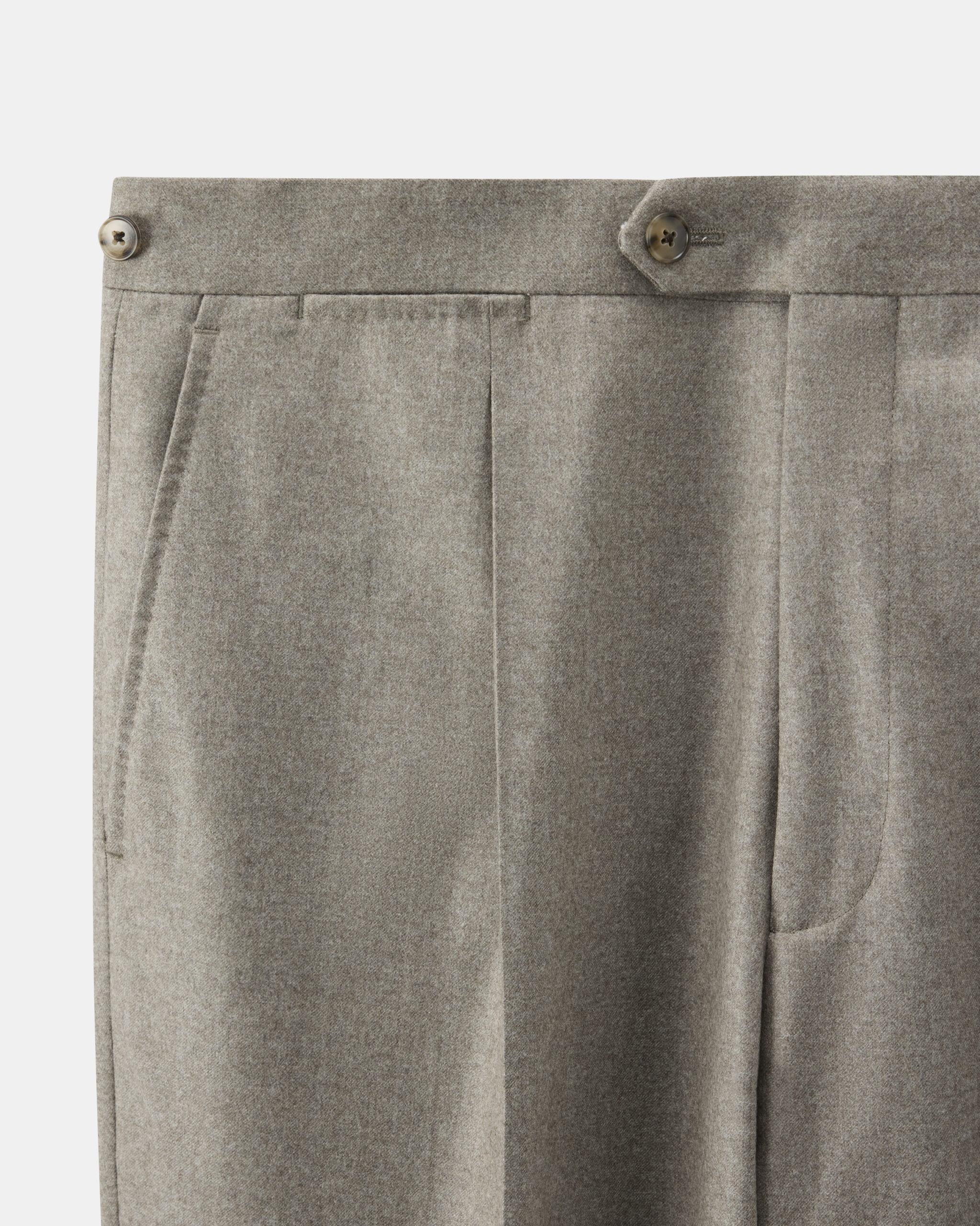 RTW 'Metro' Soft Suit earth taupe brushed wool flannel image 7