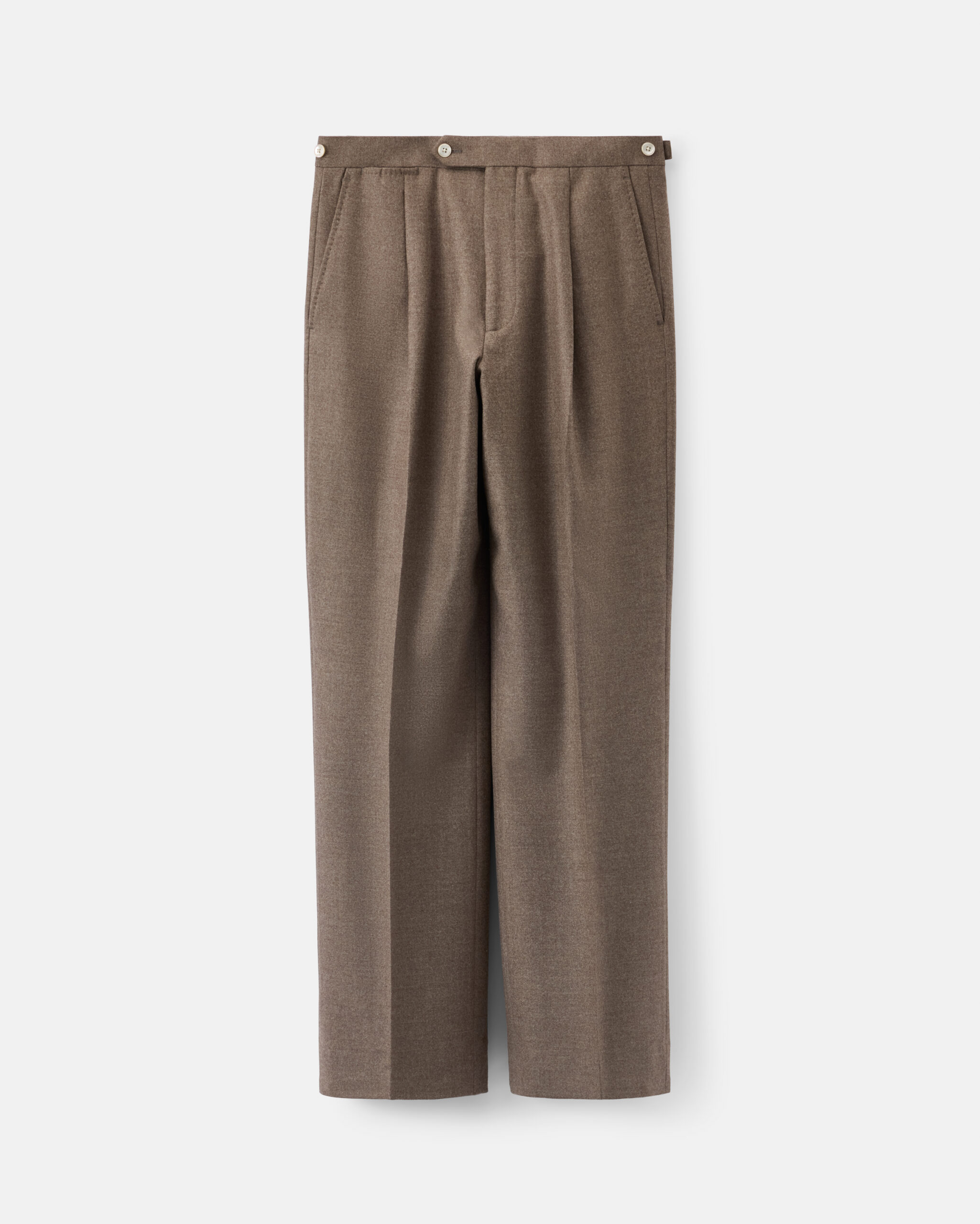 Custom Made Soft Suit Taupe brown brushed wool flannel image 3