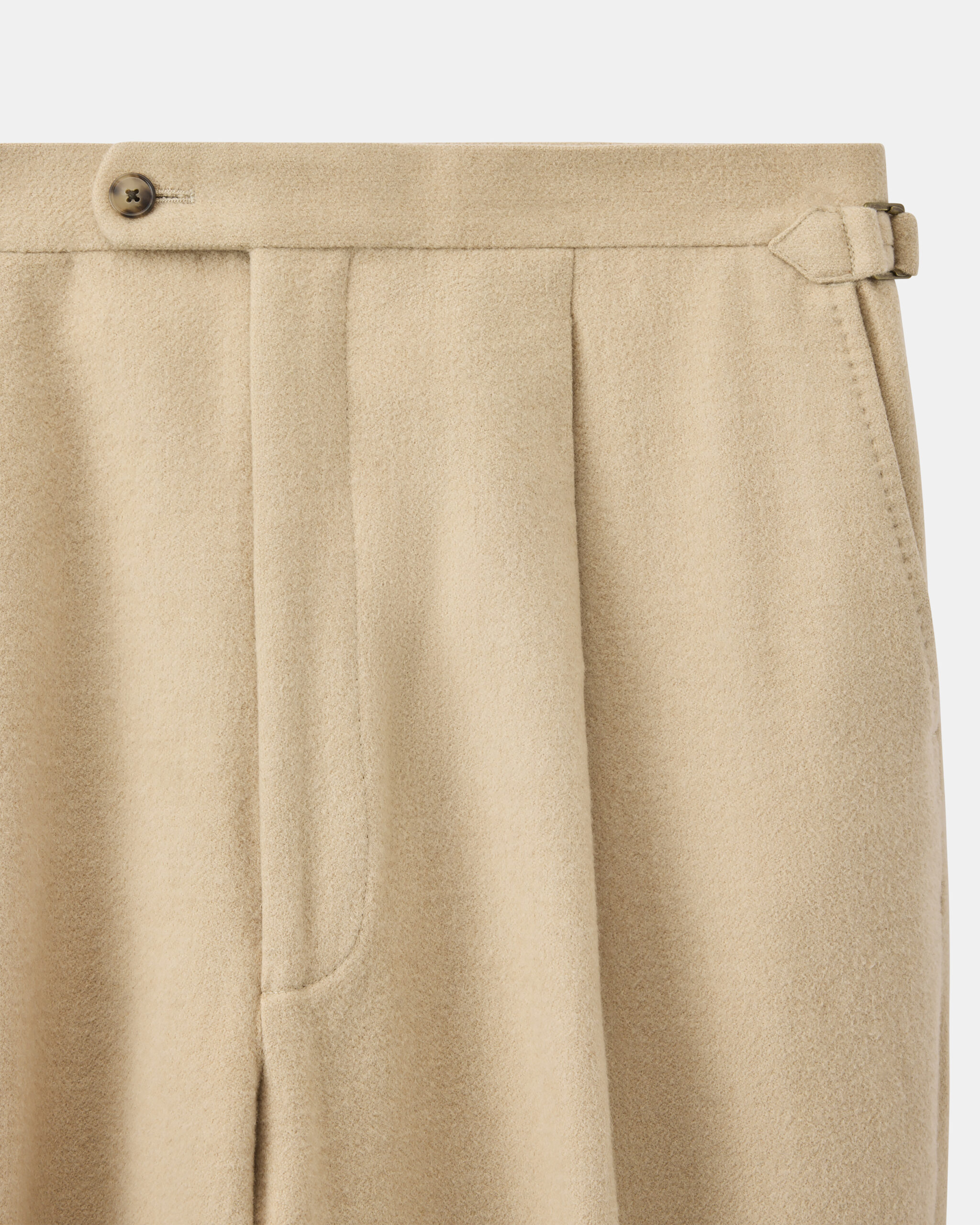 Custom Made Trouser soft beige 330 pure baby camel wool image 4