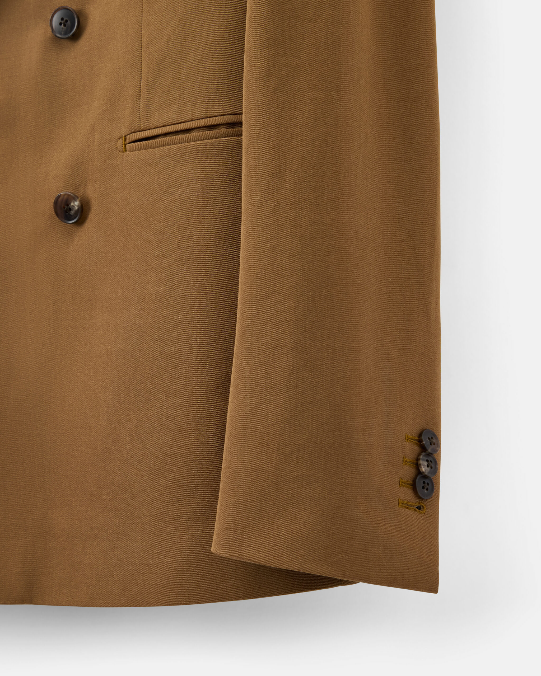 Custom Made 'Twill Traveller' Suit camel brown wool image 3