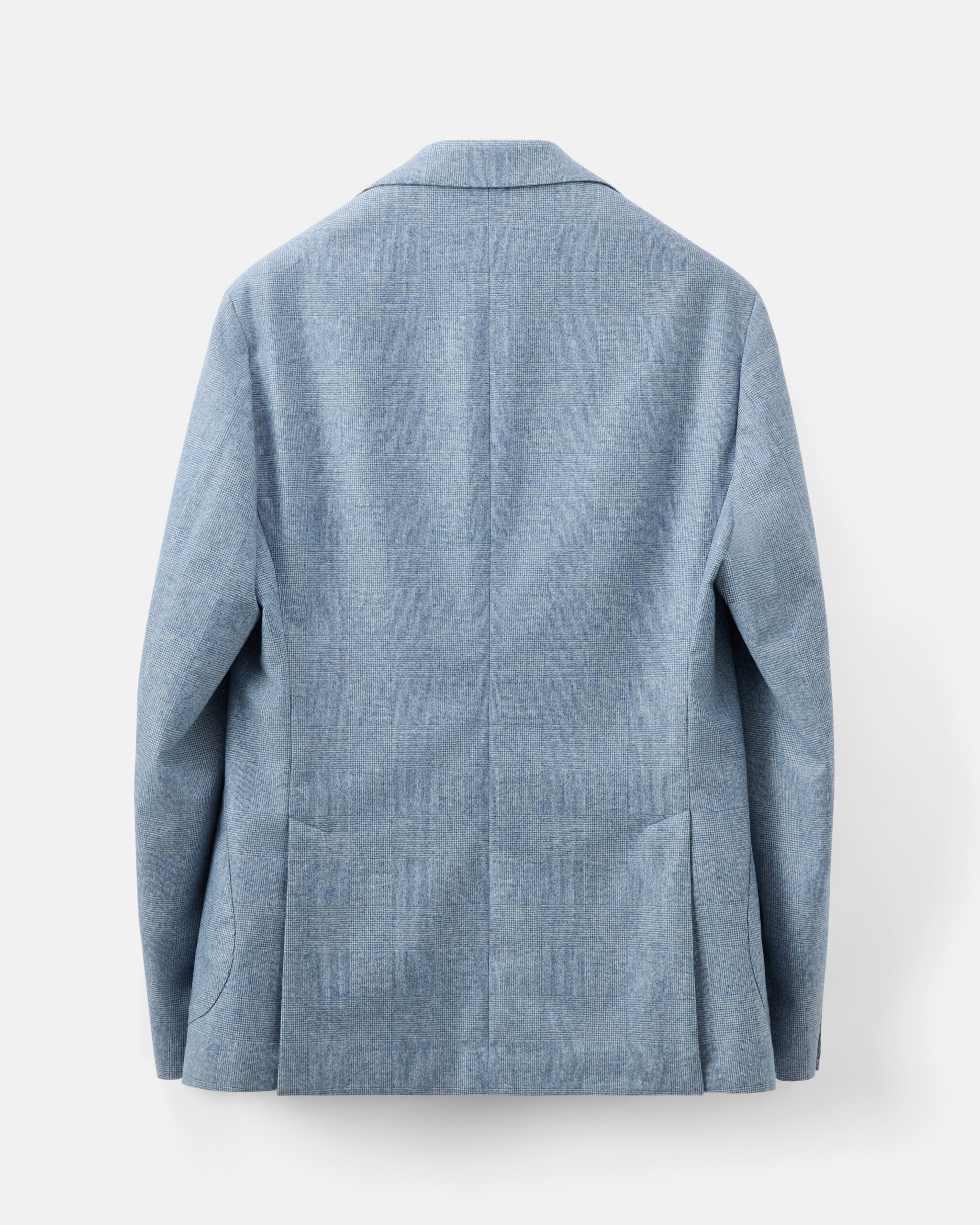 Custom Made jacket soft blue wool & cashmere glencheck image 5