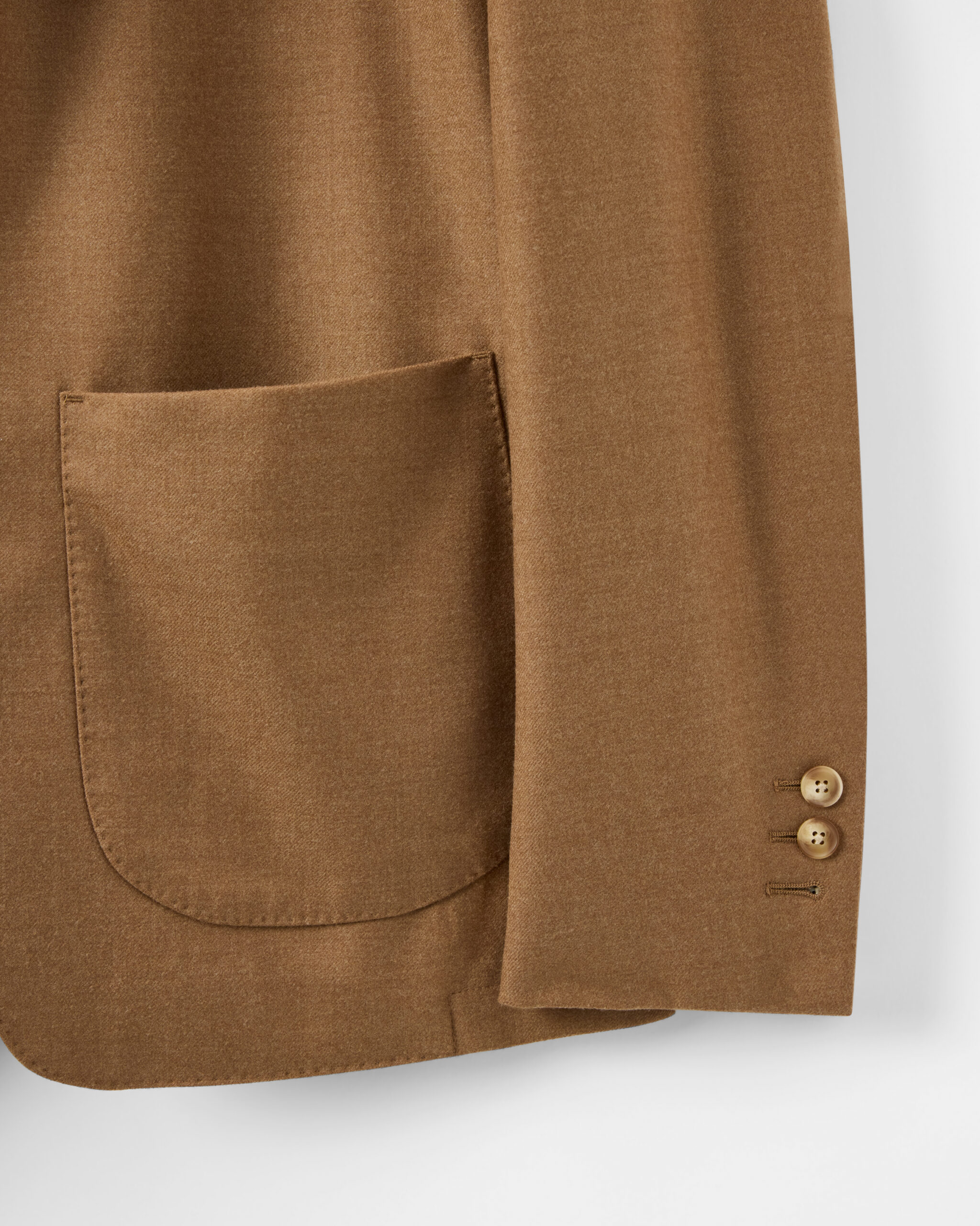 Custom Made Soft Suit Camel brown brushed wool flannel image 4