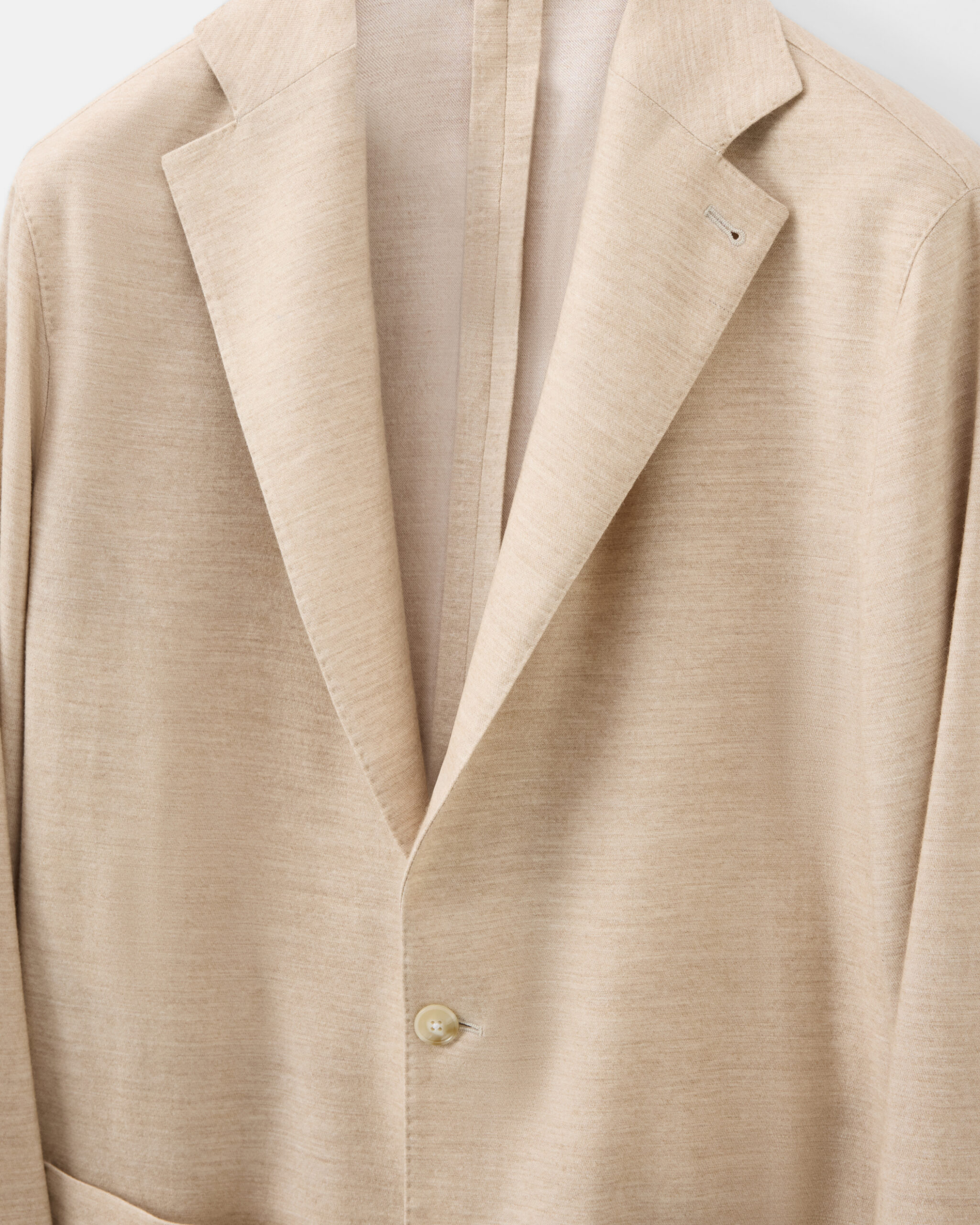Custom Made Soft Suit oatmeal Cashmere, Lyocell Wool stretch image 3