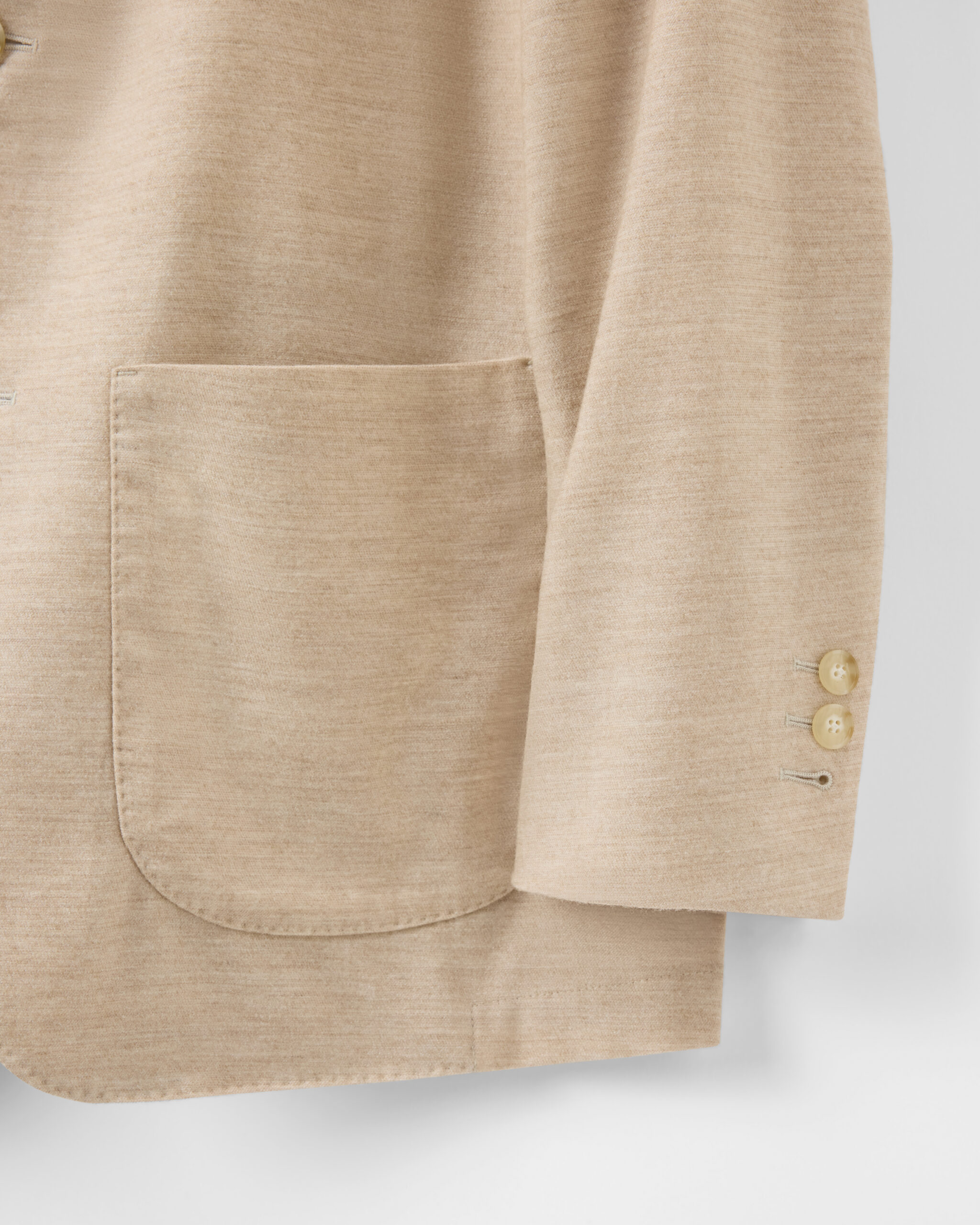 Custom Made Soft Suit oatmeal Cashmere, Lyocell Wool stretch image 4
