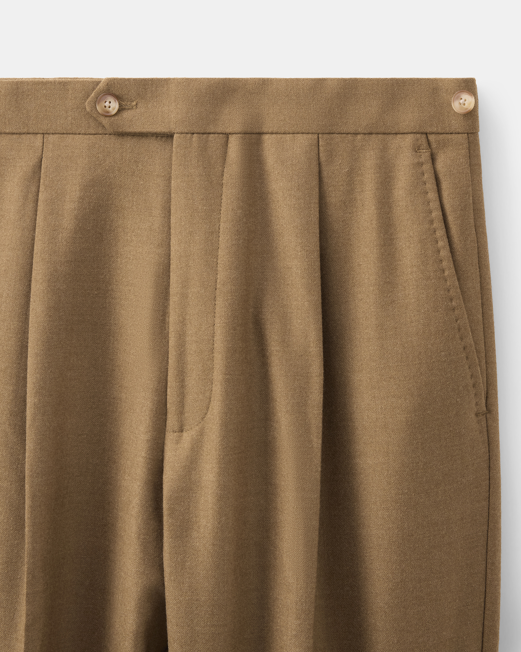 Custom Made Soft Suit Camel brown brushed wool flannel image 5