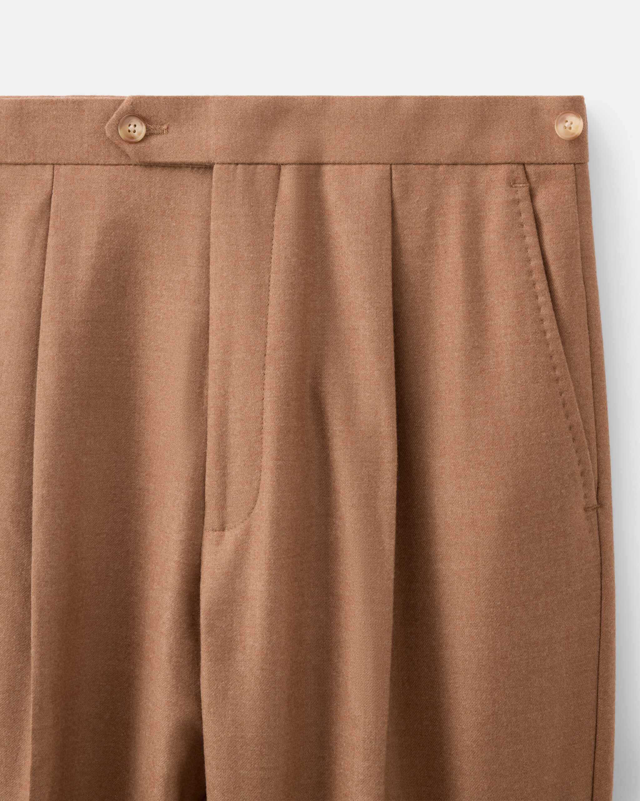 Custom Made Soft Suit Camel brown brushed wool flannel image 7