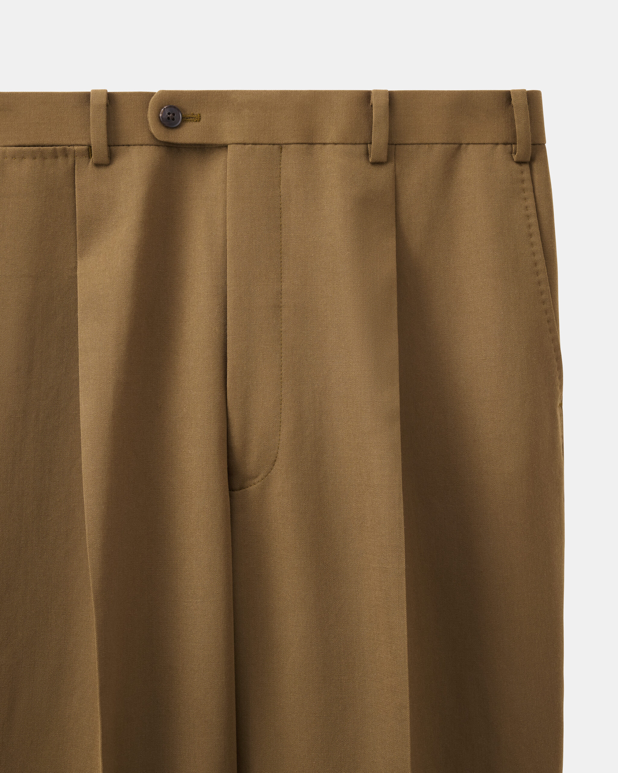 Custom Made 'Twill Traveller' Trouser camel brown wool image 4