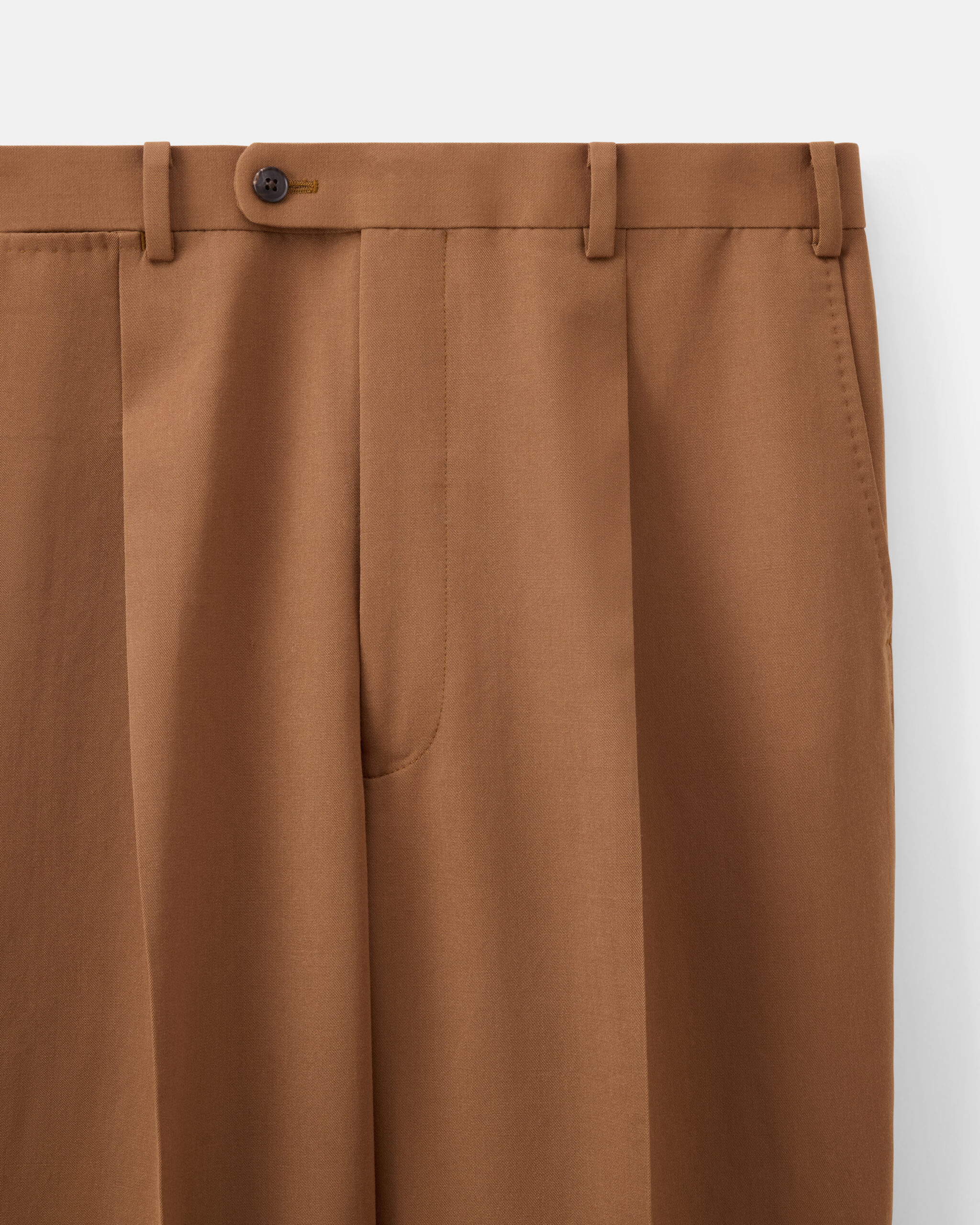 Custom Made 'Twill Traveller' Suit camel brown wool image 6
