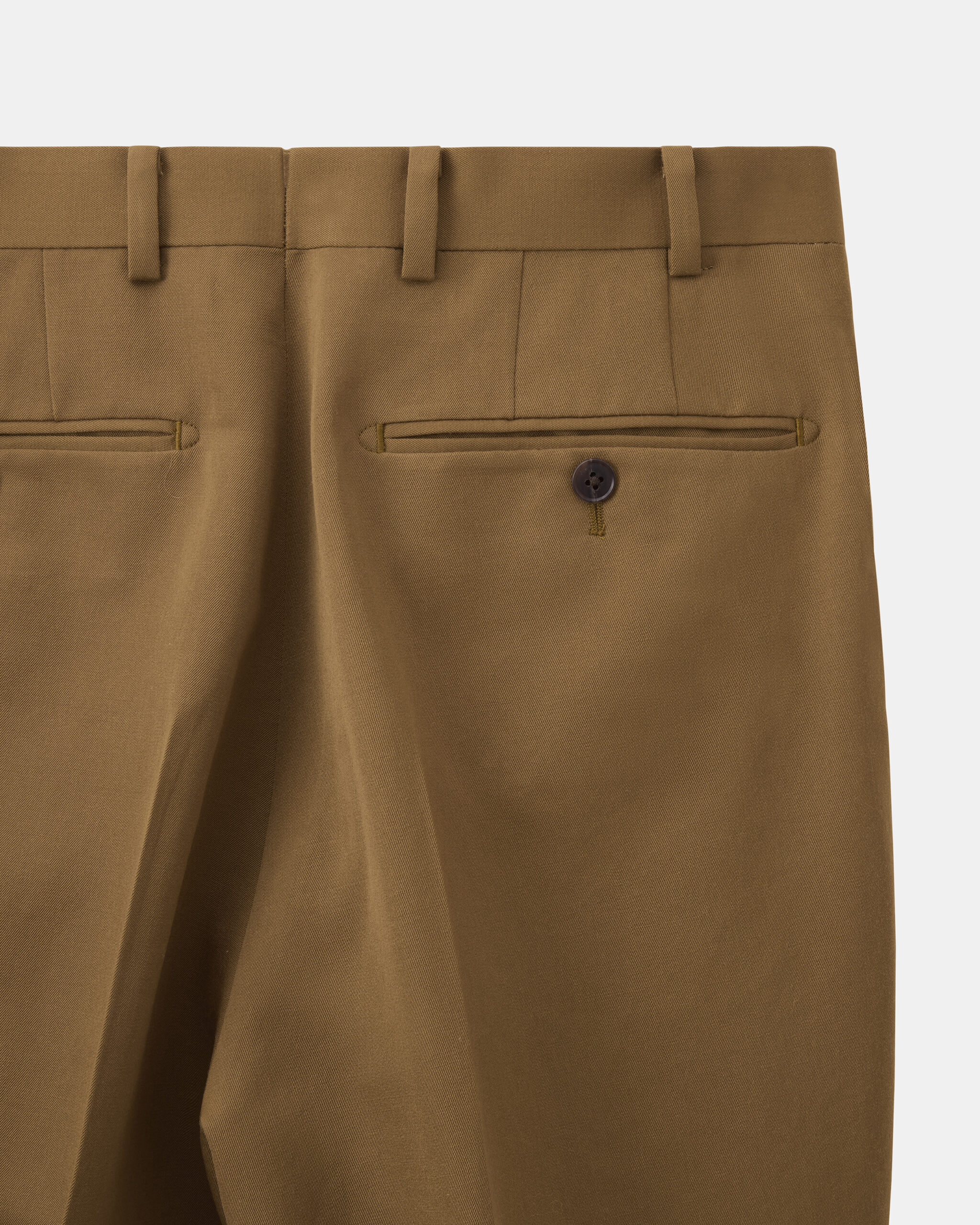 Custom Made 'Twill Traveller' Trouser camel brown wool image 3