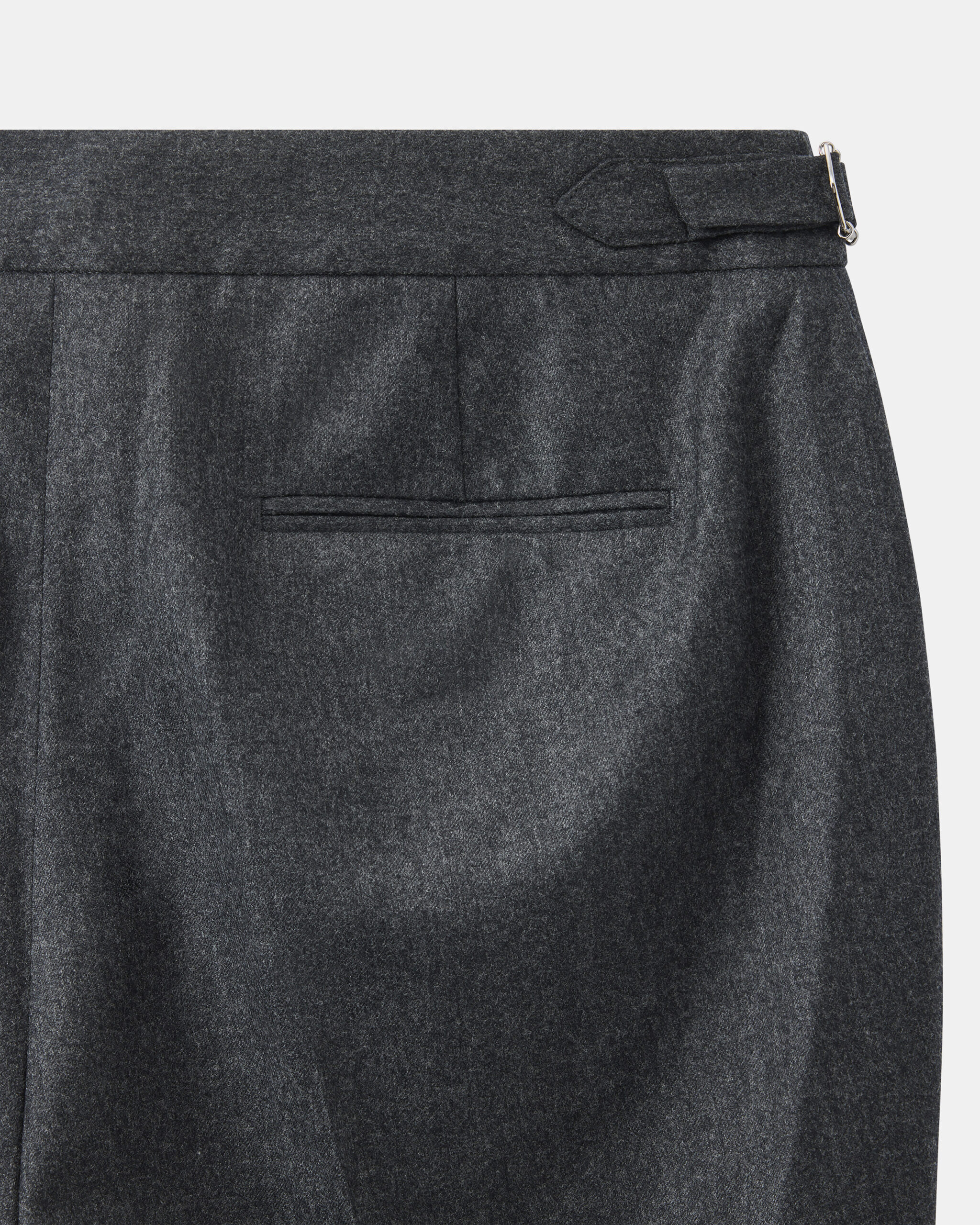 Custom Made 'Straight cut' trouser dark grey brushed wool flannel image 4