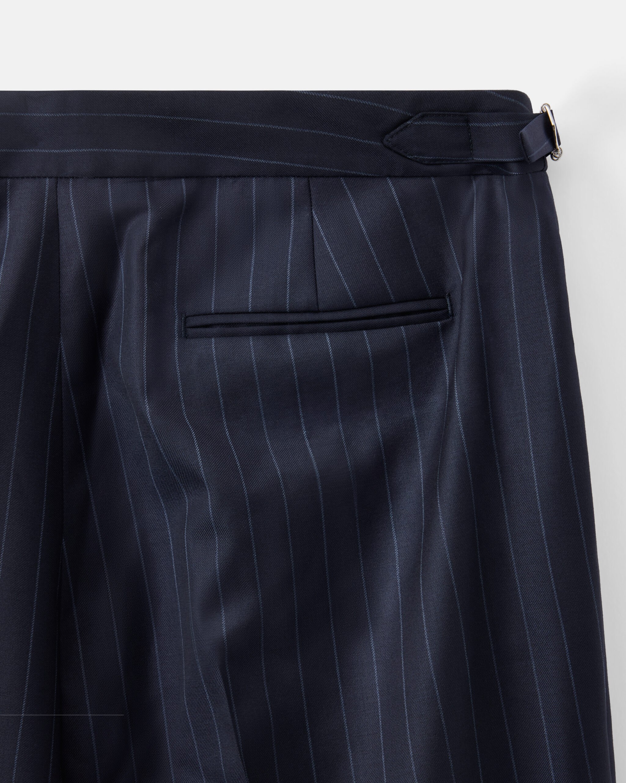 Custom Made 'Signature' suit midnight blue chalkstripe wool twill image 8
