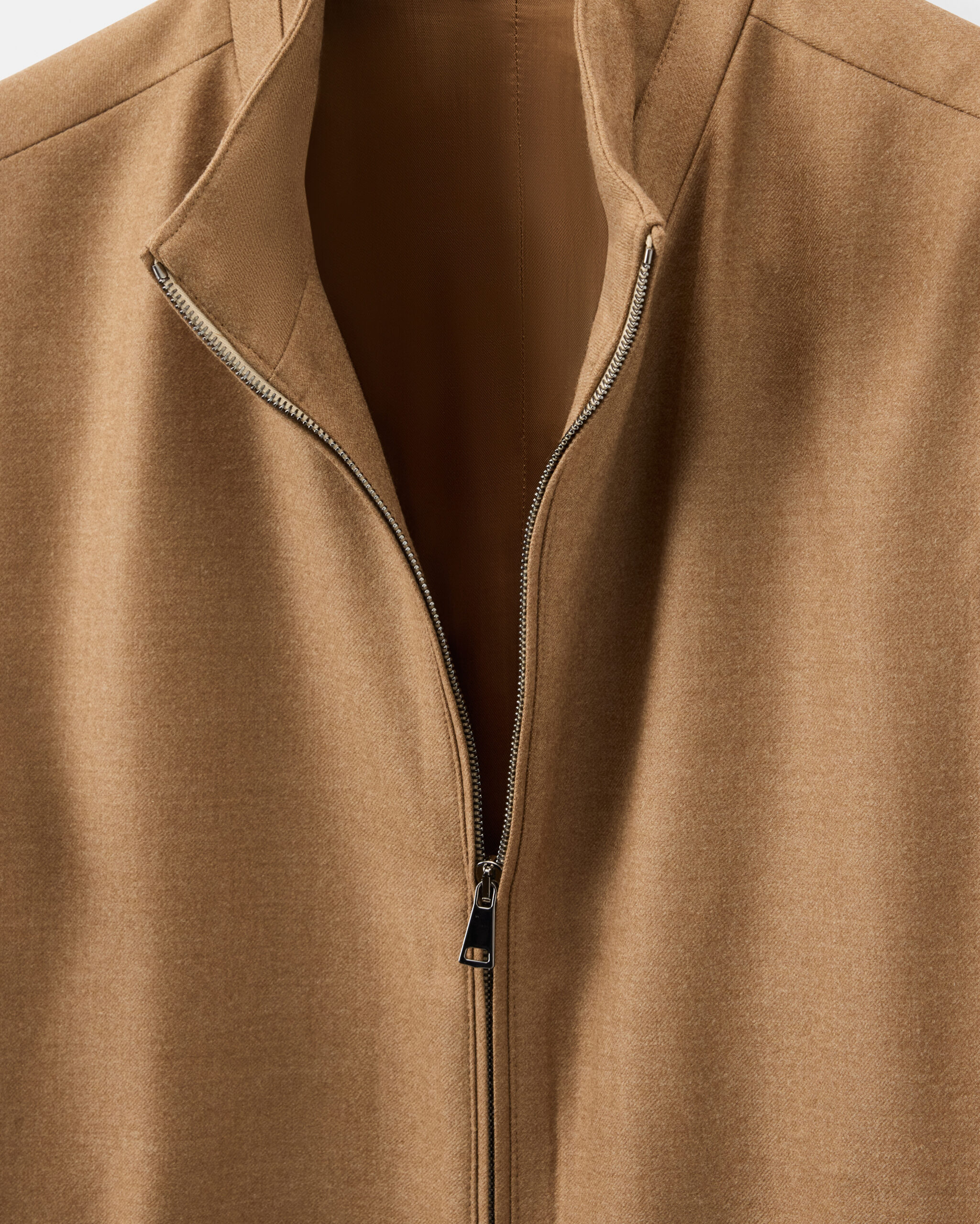 Custom Made hybrid vest Camel brown brushed wool flannel image 3