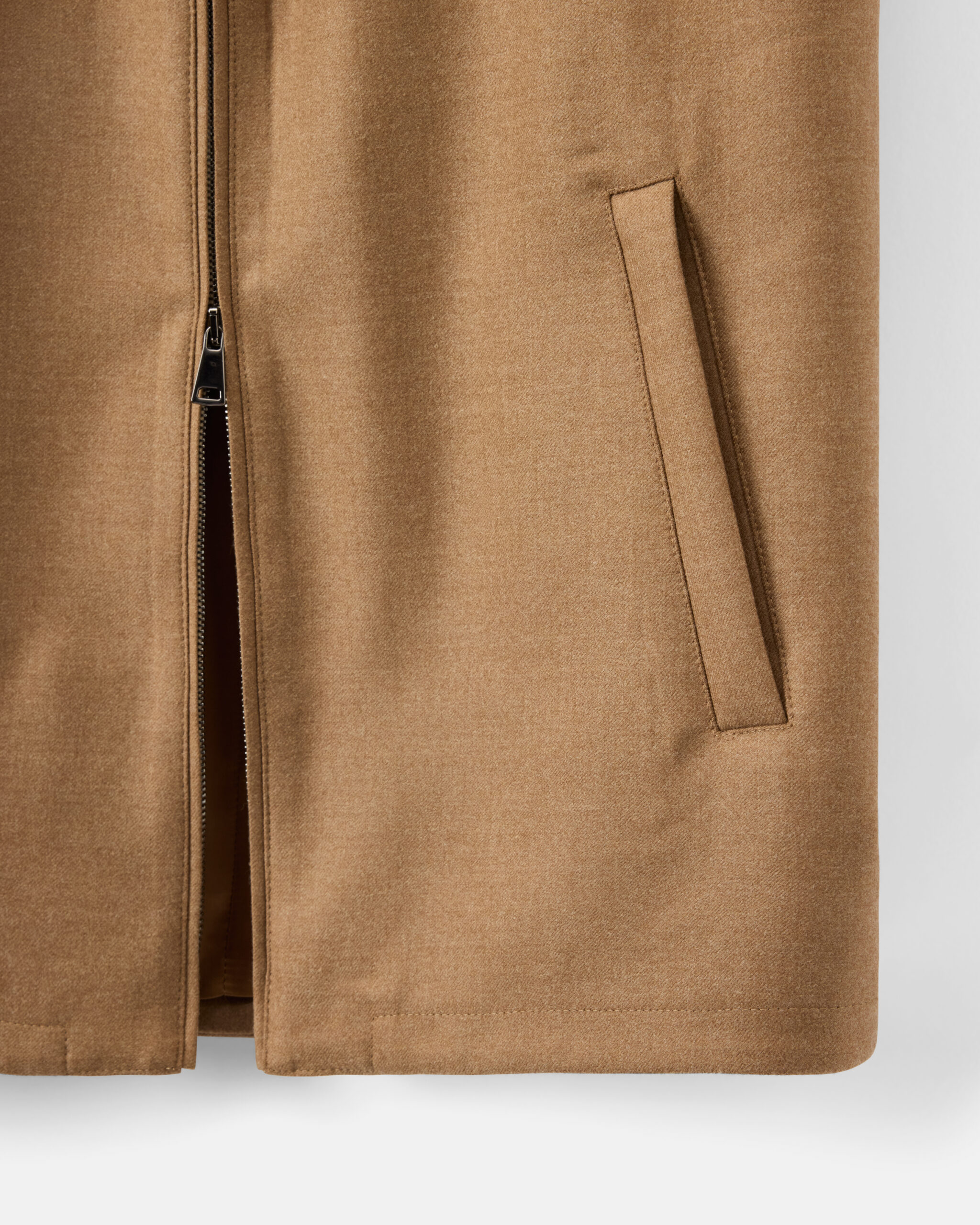 Custom Made hybrid vest Camel brown brushed wool flannel image 4