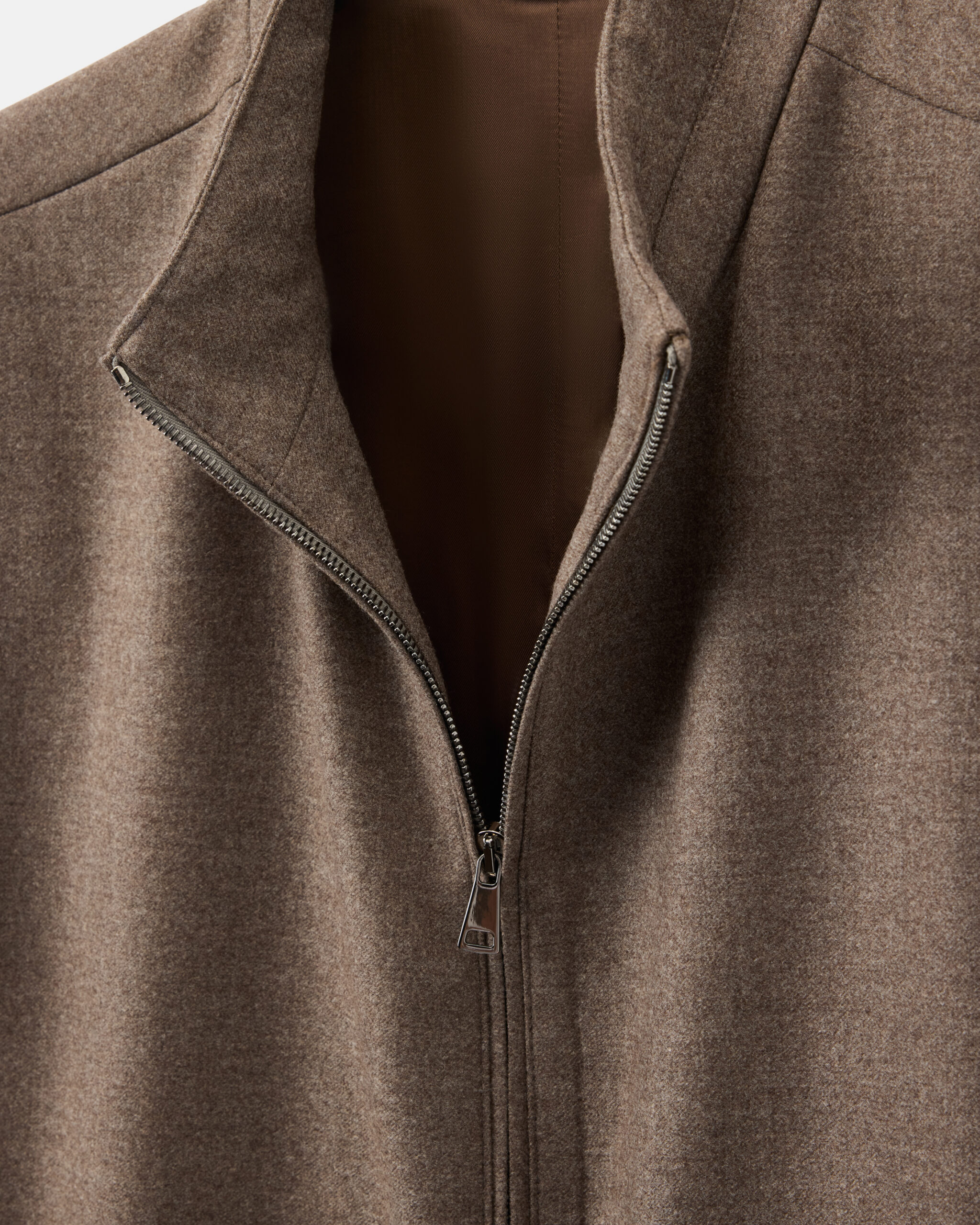 Custom Made hybrid vest taupe brown brushed wool flannel image 3