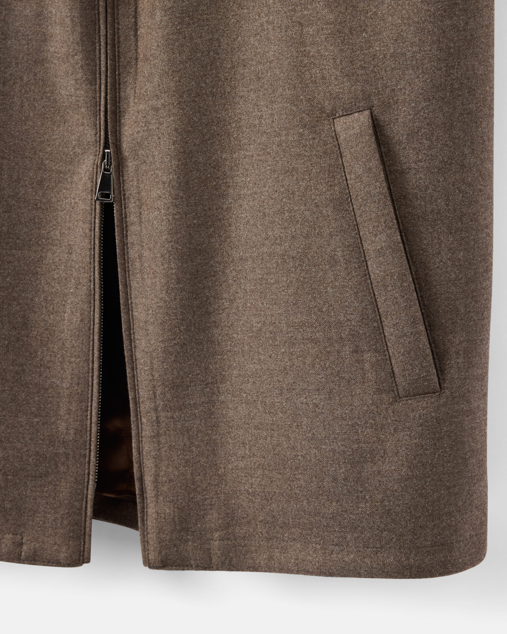 Custom Made hybrid vest taupe brown brushed wool flannel image 4