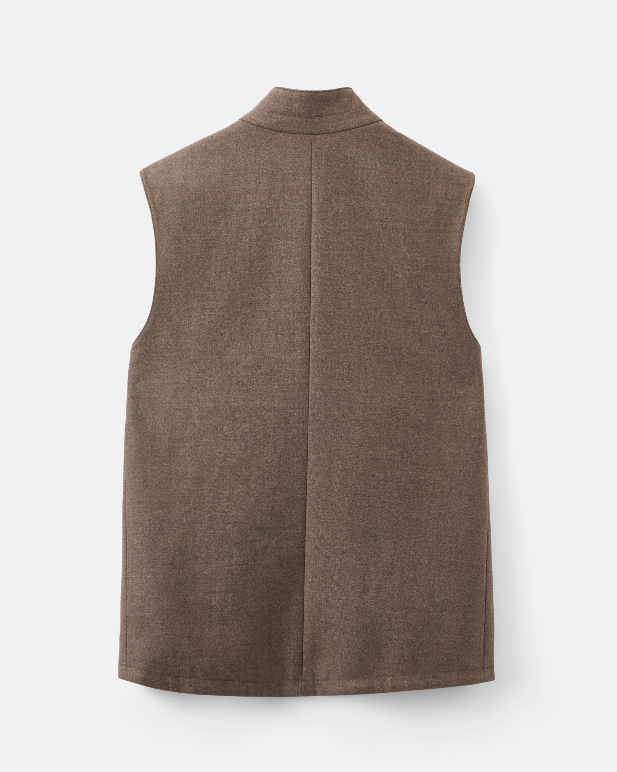 Custom Made hybrid vest taupe brown brushed wool flannel image 5