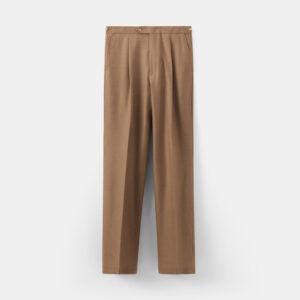 Custom Made soft trouser Camel brown brushed wool flannel