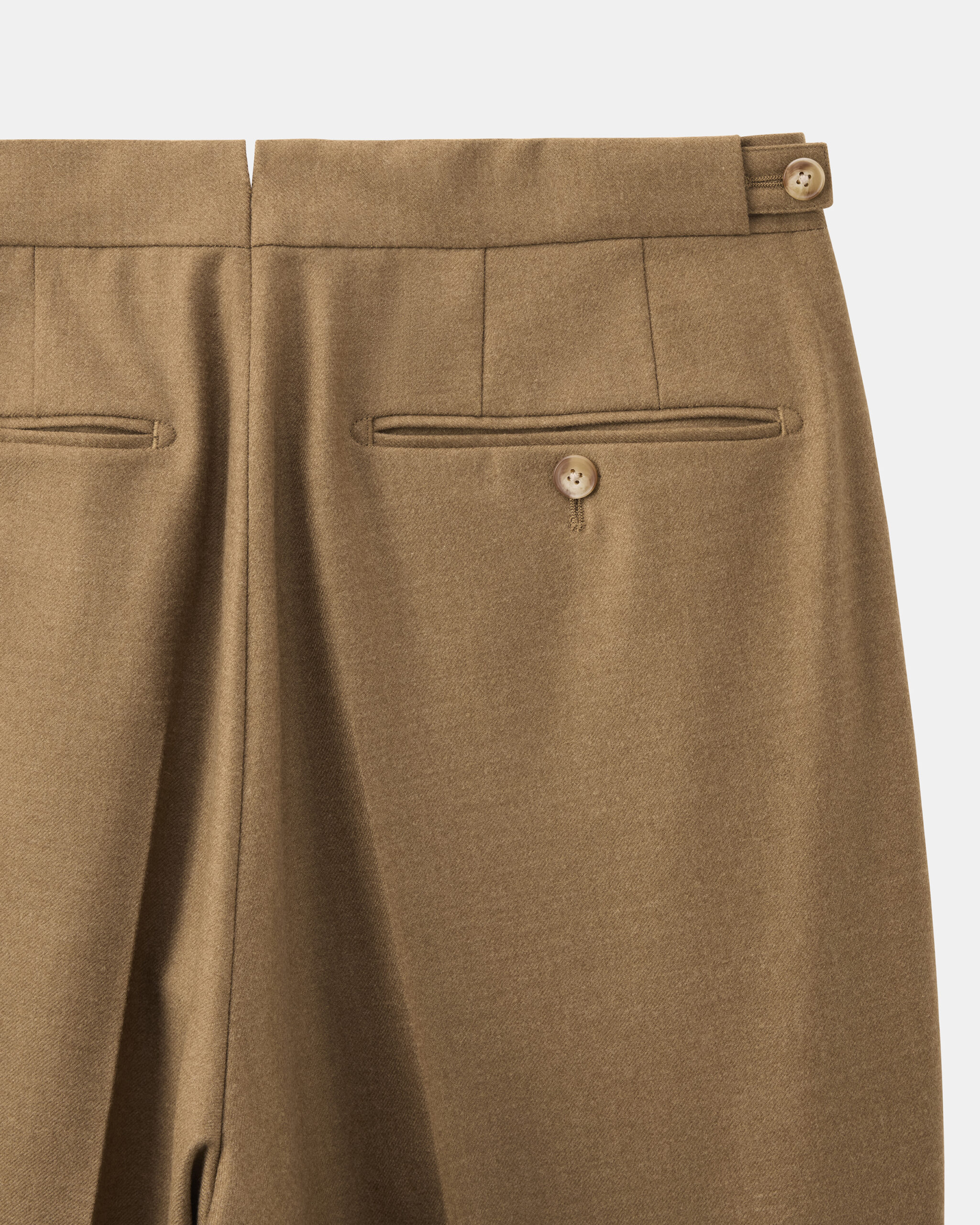 Custom Made soft trouser Camel brown brushed wool flannel image 4