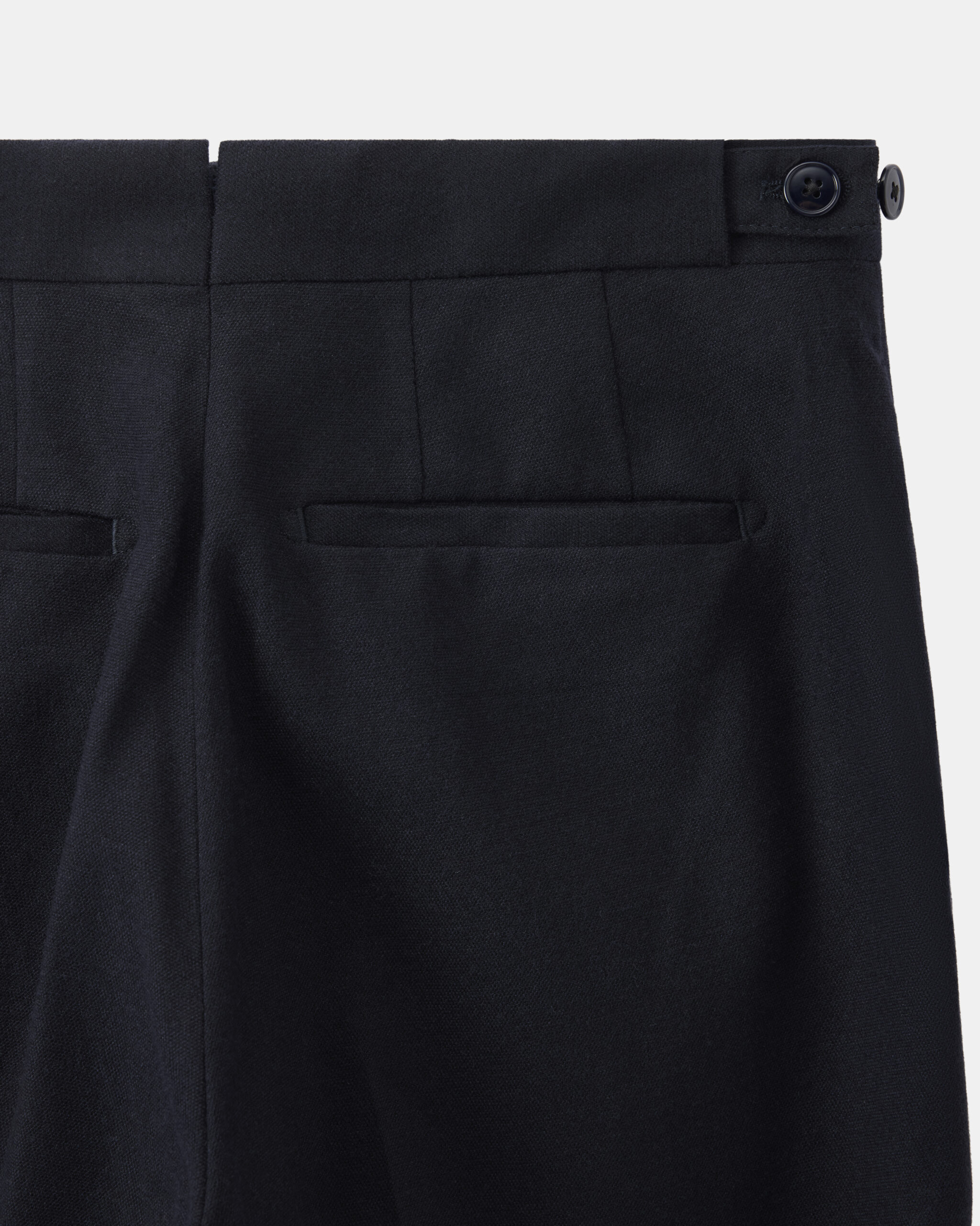 Custom Made 'Straight cut' Soft Trouser Midnight blue Cashmere, Lyocell Wool stretch image 4