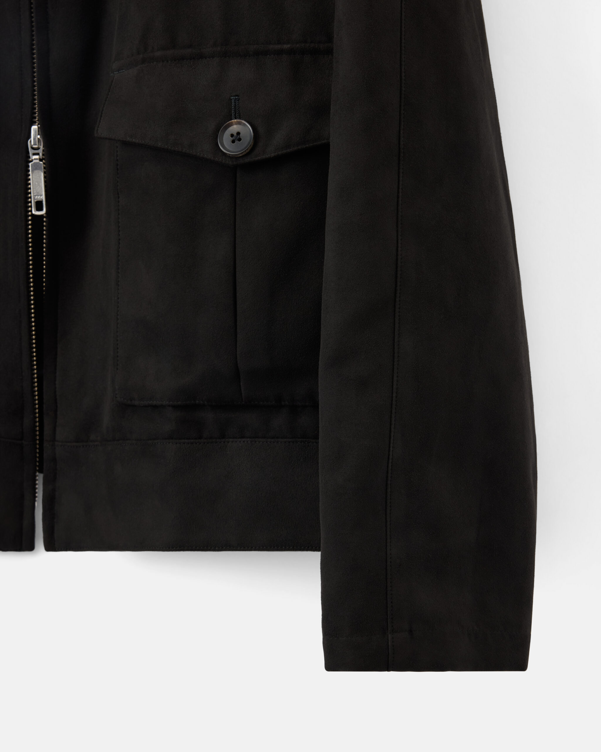 Custom Made 'Sloane' Rancher Jacket Pitch Black Alcantara Suede image 3