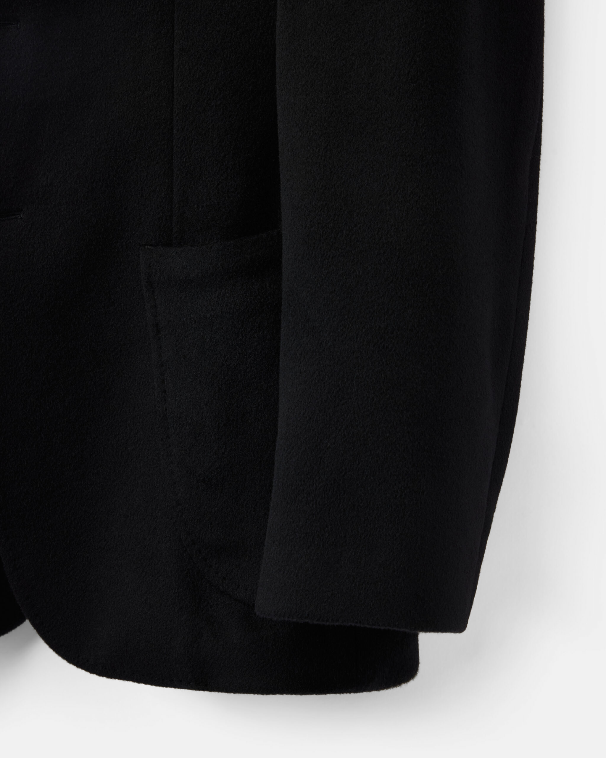 Custom Made 'Nehru' Jacket Nocturnal Black Pure Cashmere image 3