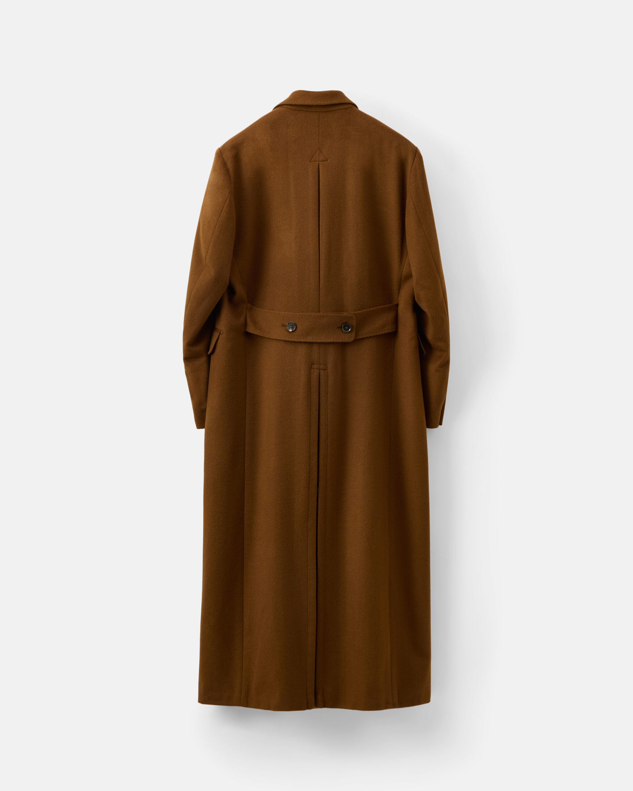 Custom Made 'Signature' Overcoat Dark Camel brushed wool & cashmere image 3
