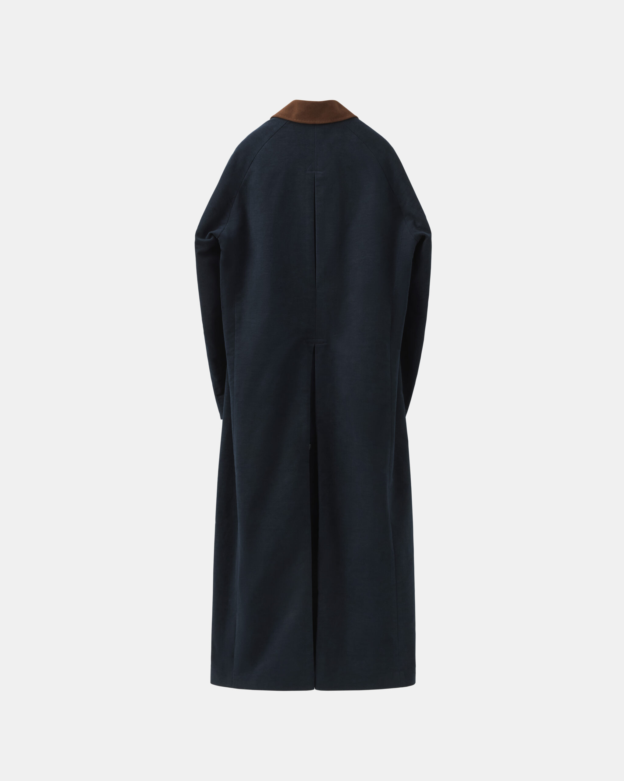 Custom Made 'Sloanie' Raglan Topcoat dark navy brushed cotton moleskin image 5