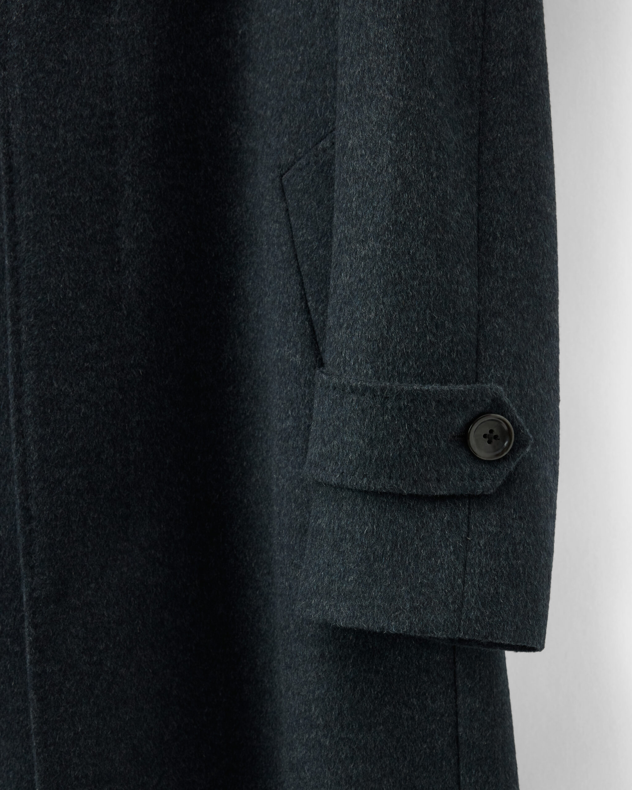 Custom Made 'Sloane Raglan Topcoat' Charcoal Grey Wool & Cashmere image 5