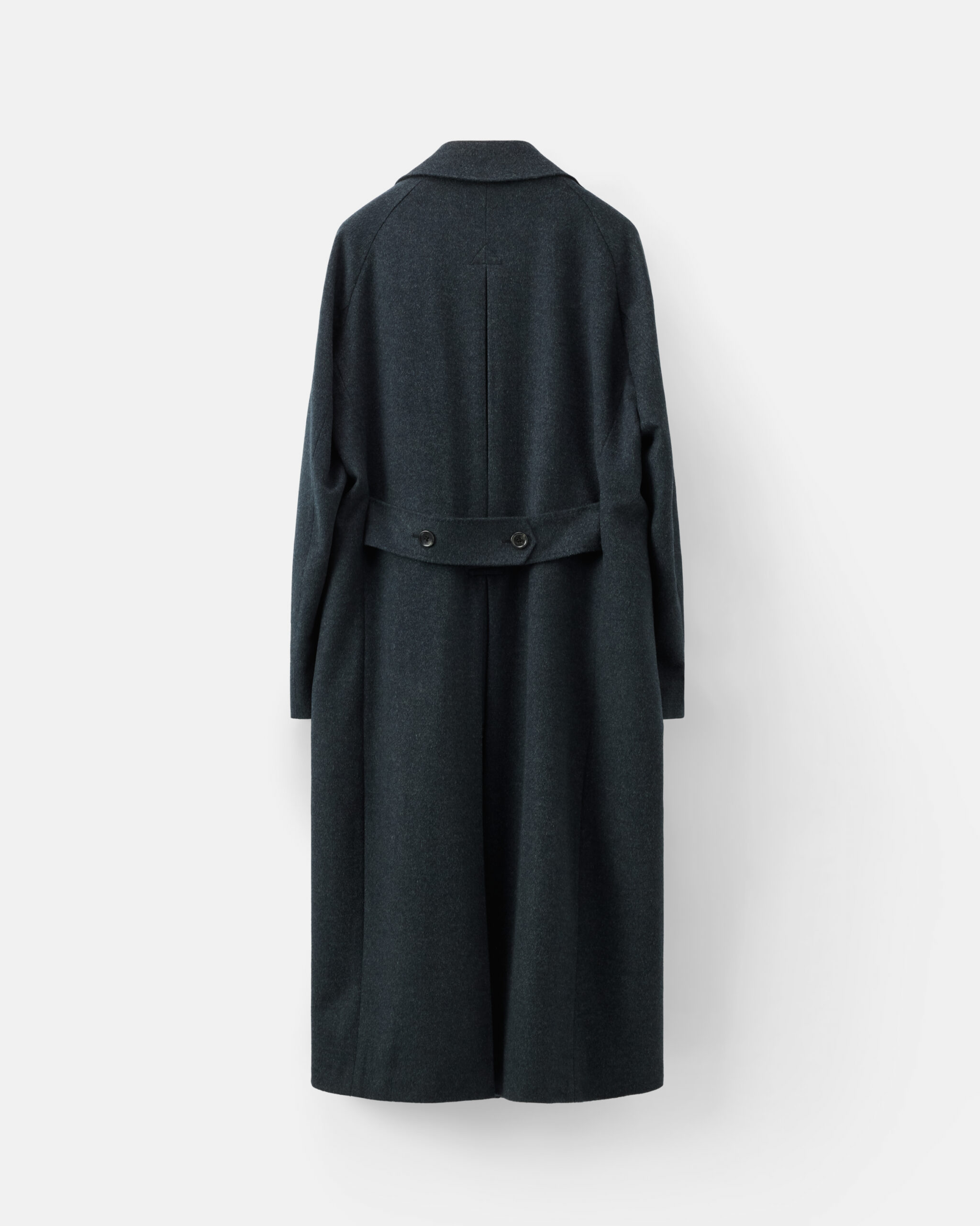 Custom Made 'Sloane Raglan Topcoat' Charcoal Grey Wool & Cashmere image 6