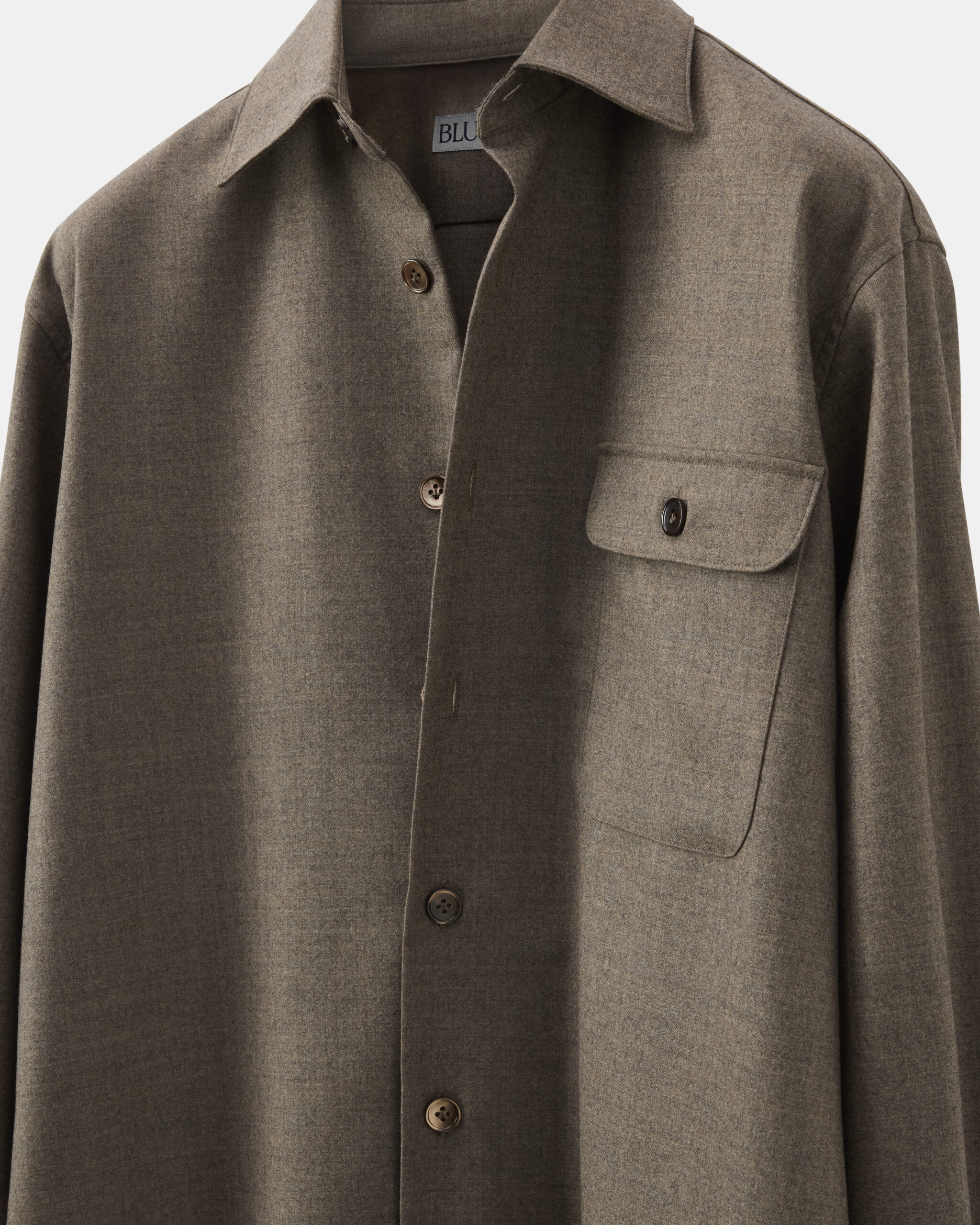 Custom Made Shirt Suit taupe brown brushed wool flannel image 4