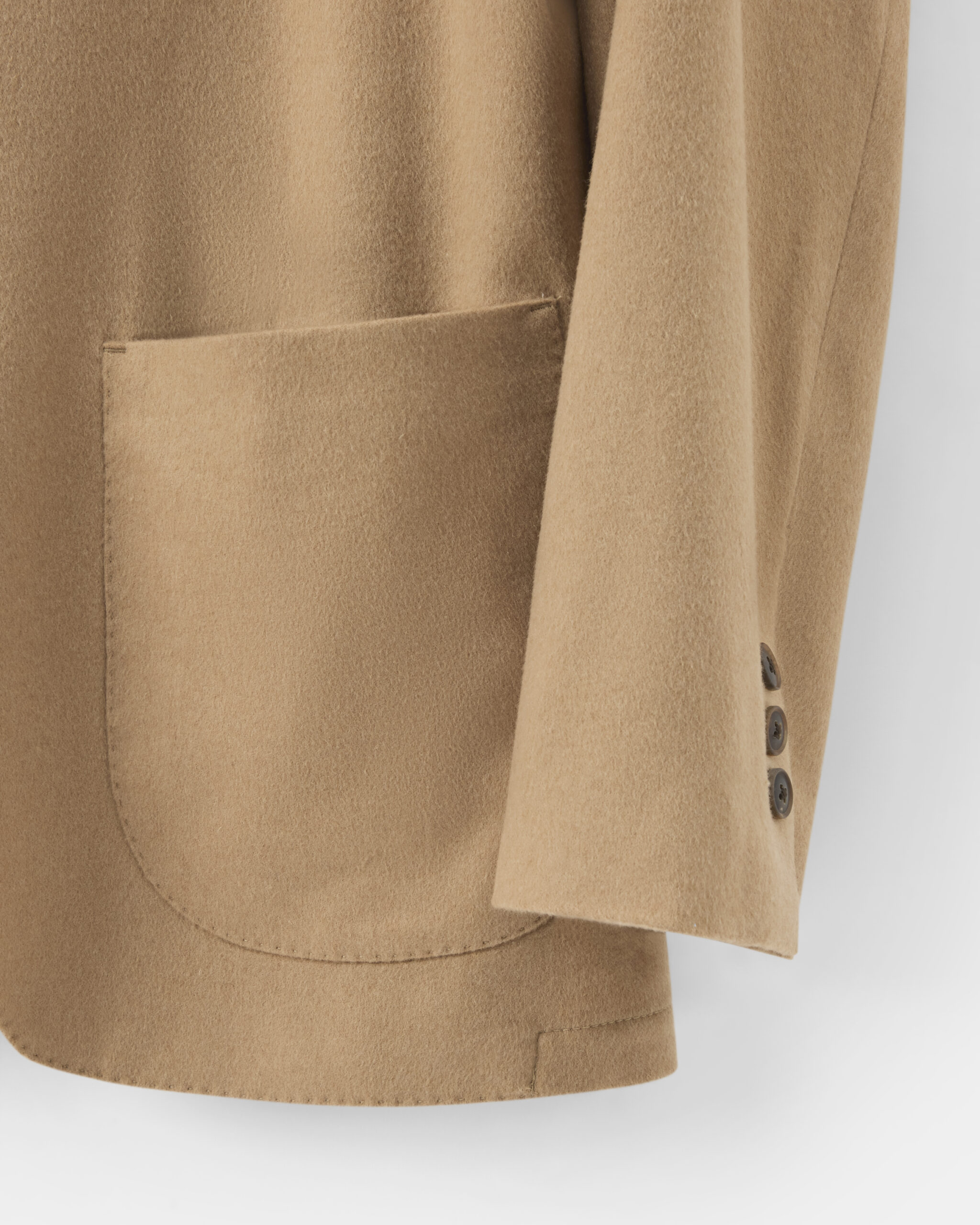 Custom Made Soft Jacket camel beige 270g pure baby camel wool image 3
