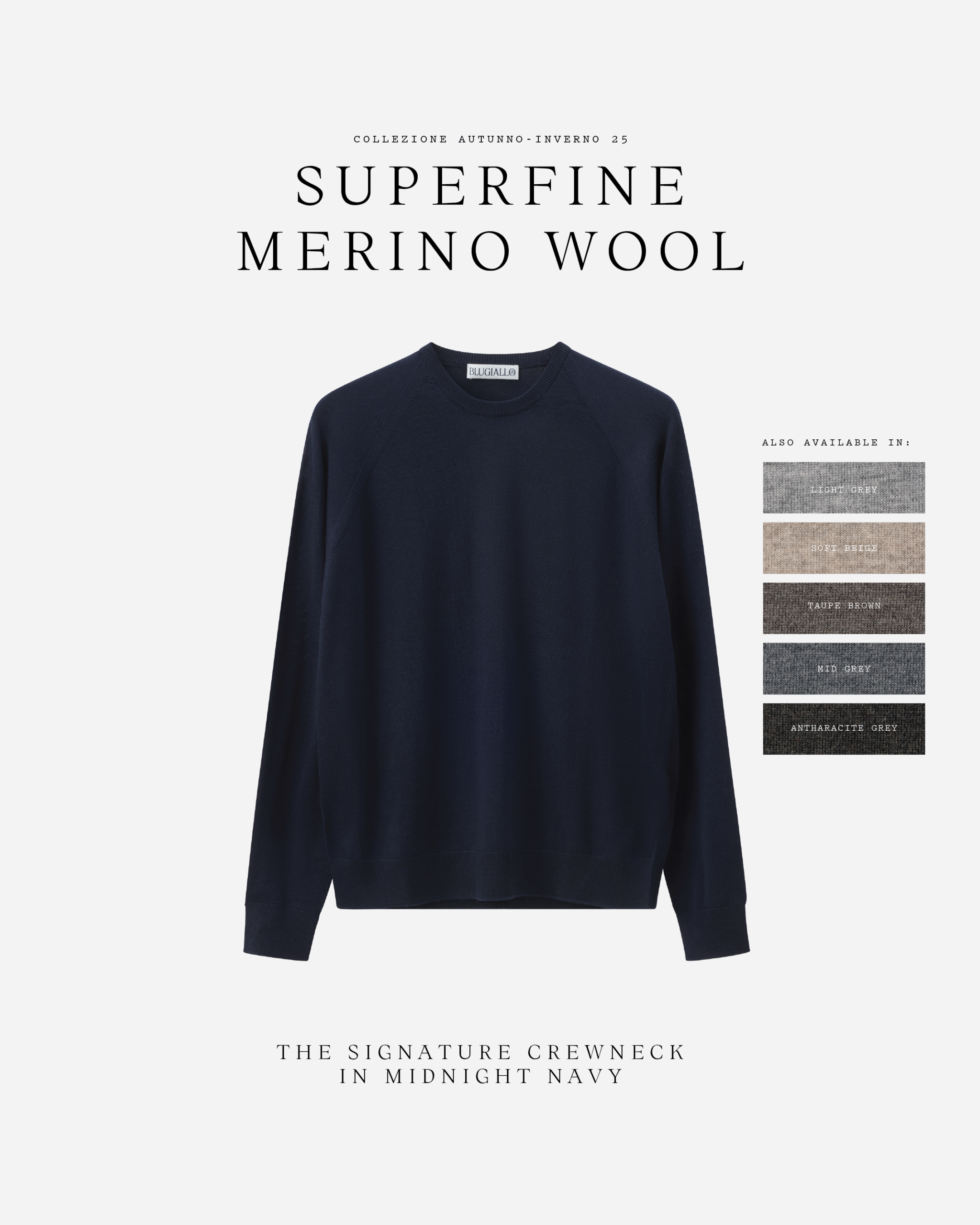 Design Your 'Signature' Crewneck Superfine Merino Wool image 1