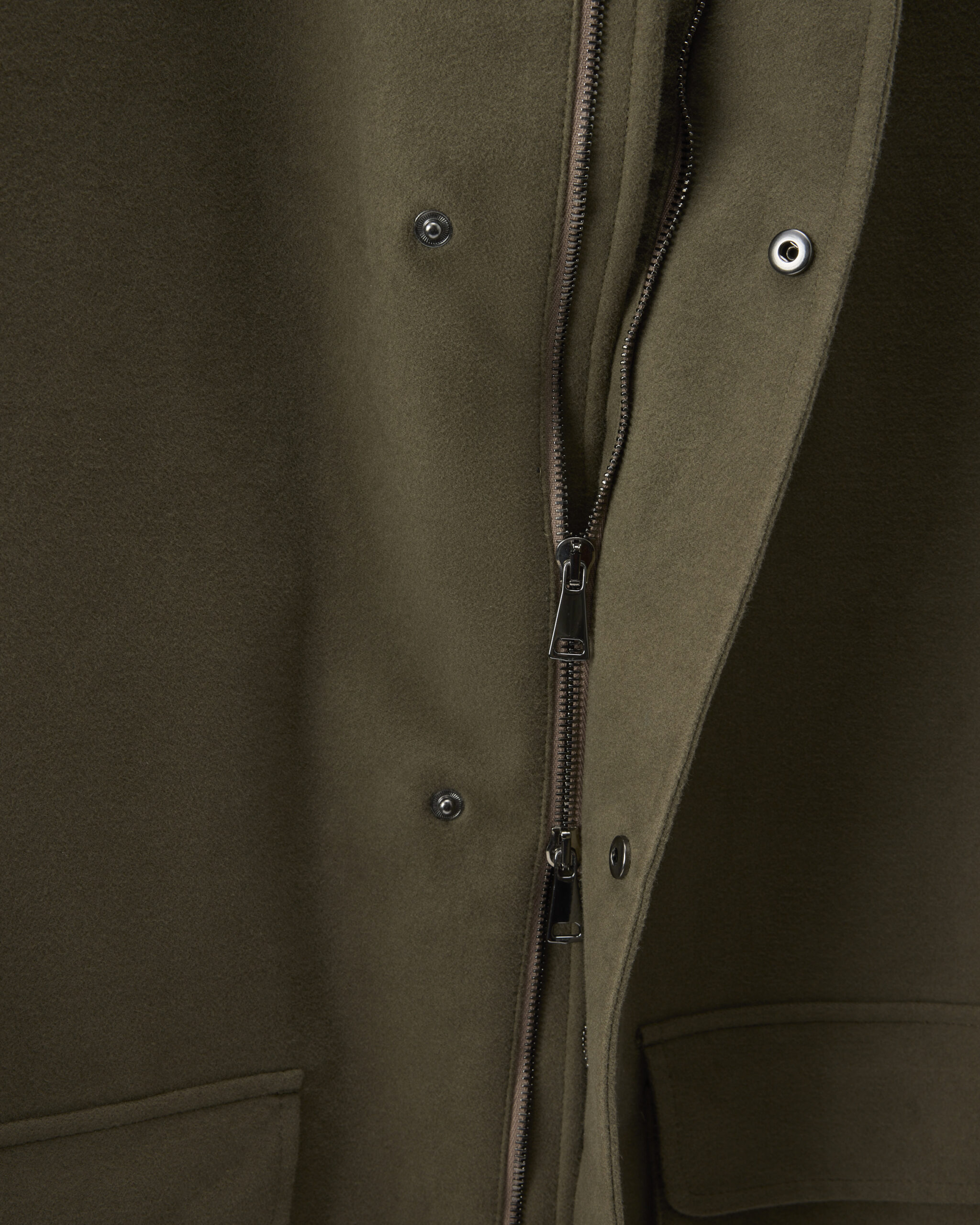 Custom Made City Jacket Olive Green Soft Brushed Cotton Moleskin image 5