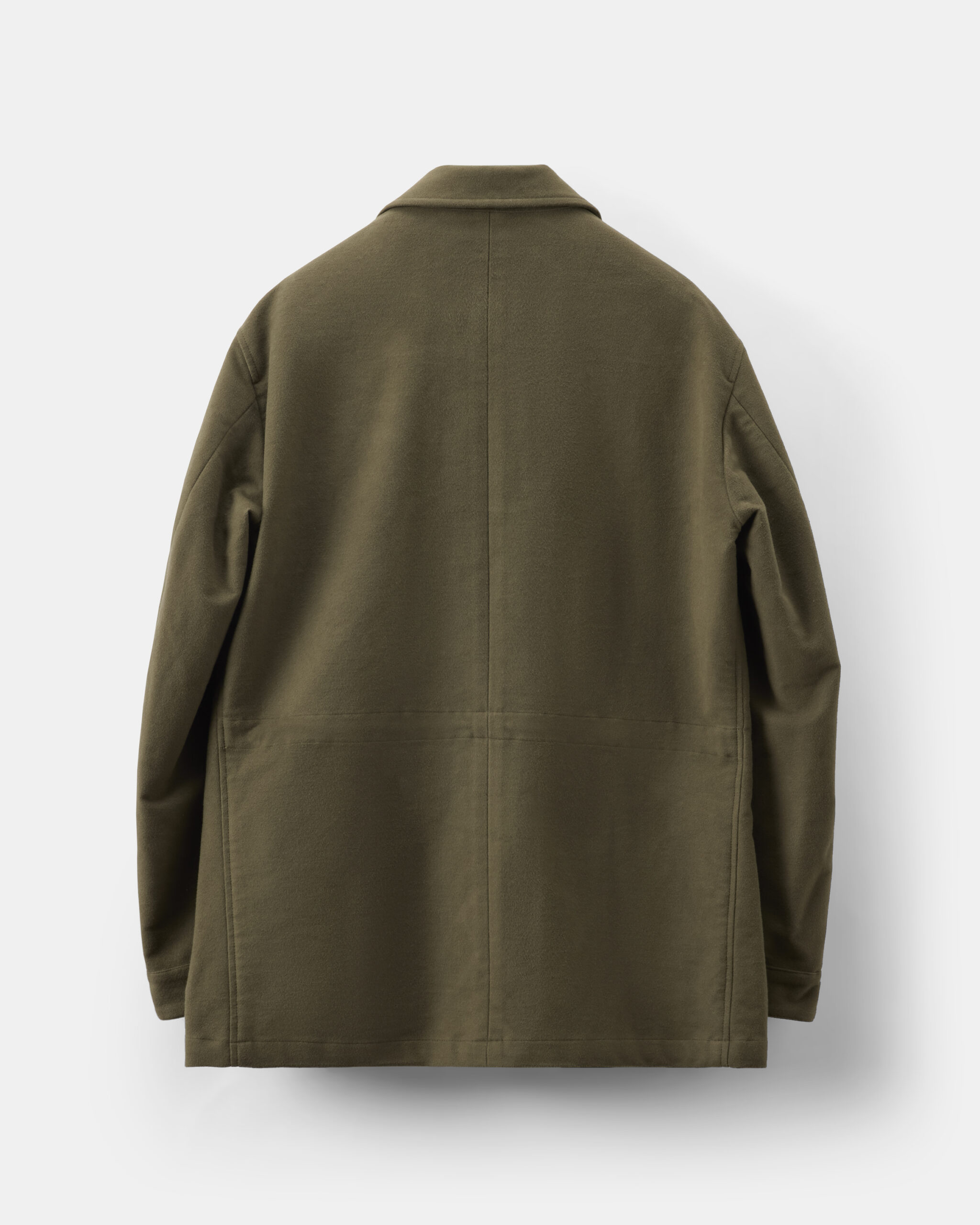 Custom Made City Jacket Olive Green Soft Brushed Cotton Moleskin image 6