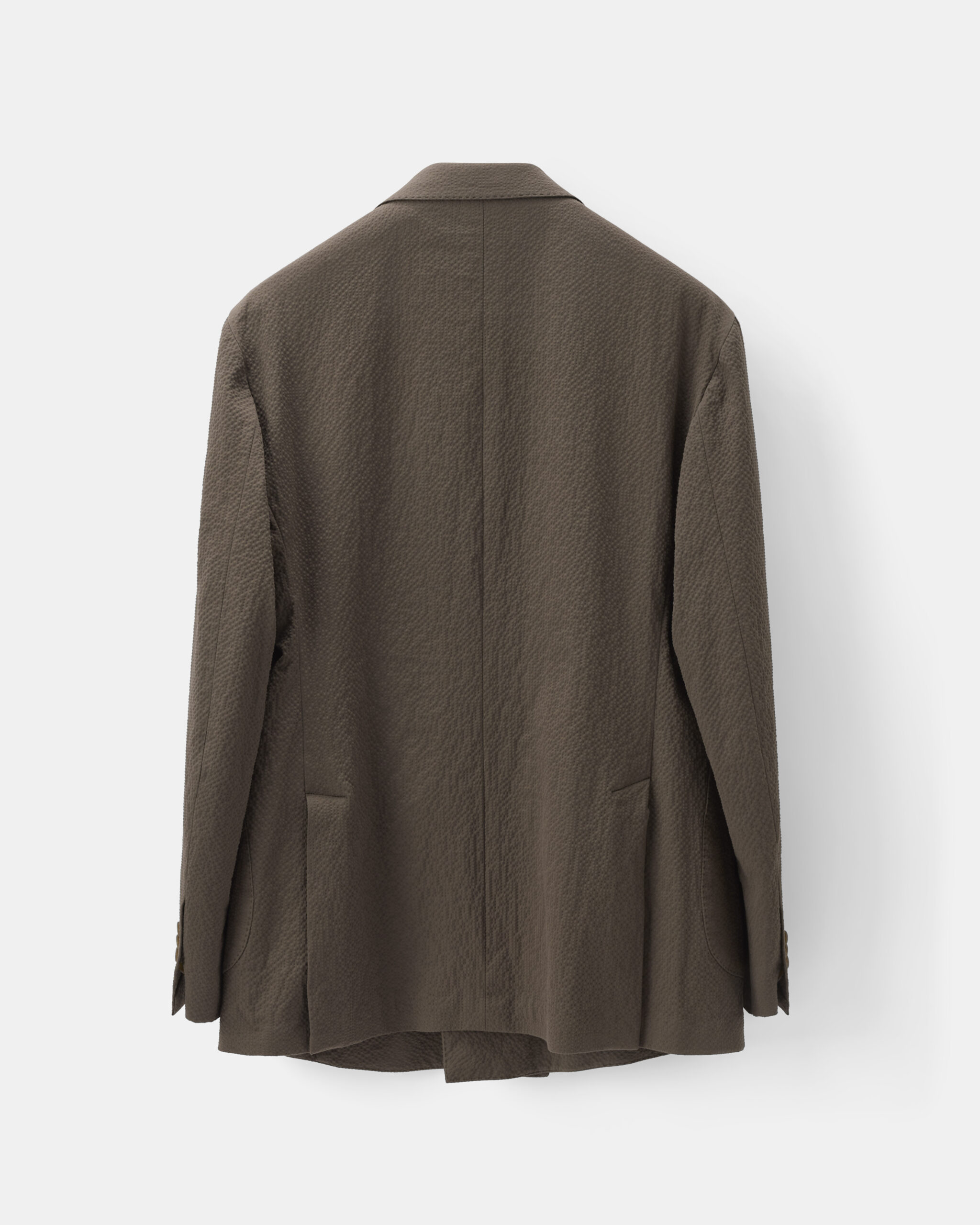 Custom Made Suit Olive Green Cotton Seersucker image 6