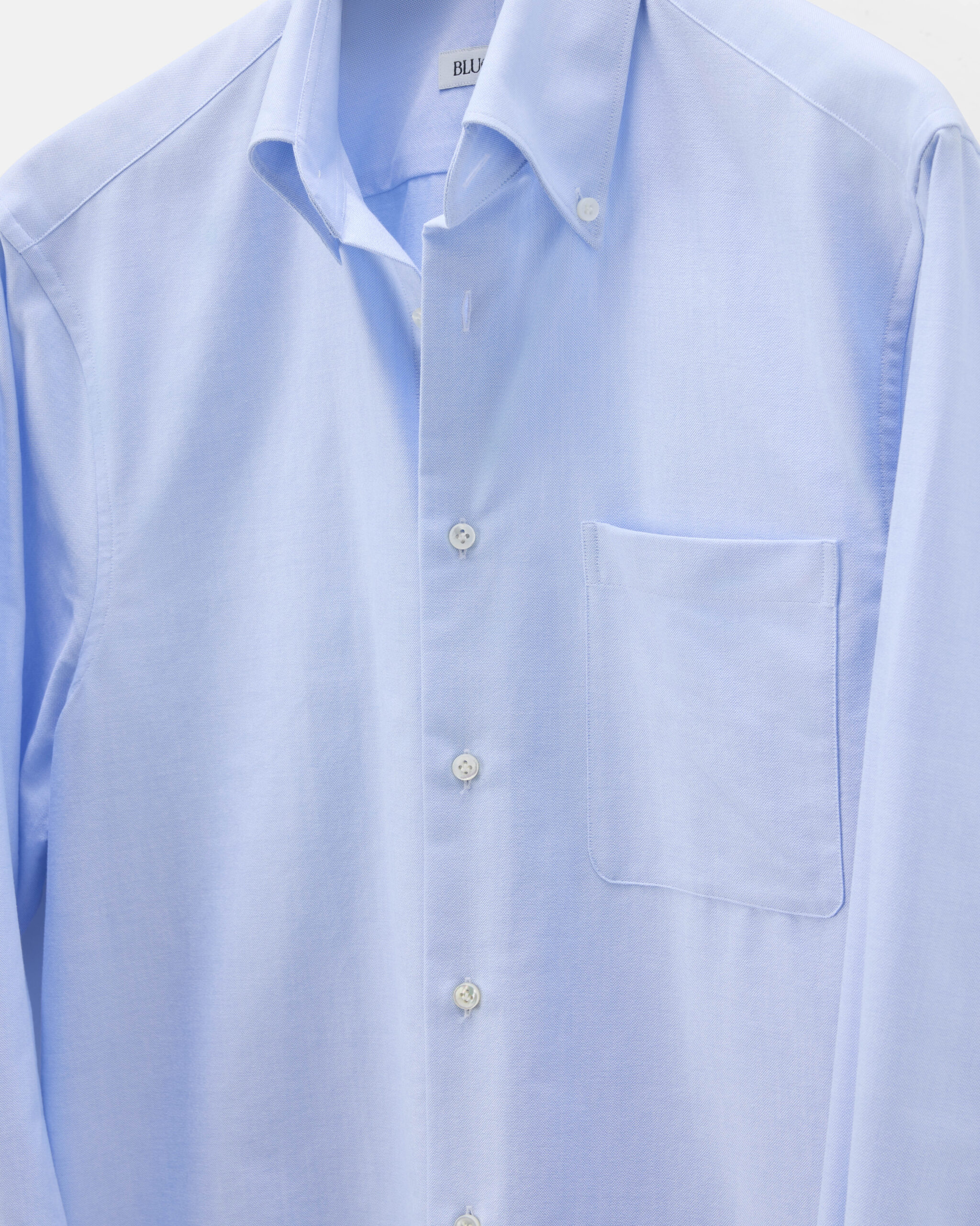 Custom Made ‘Signature’ Shirt Light blue two-fold heavy cotton oxford image 3