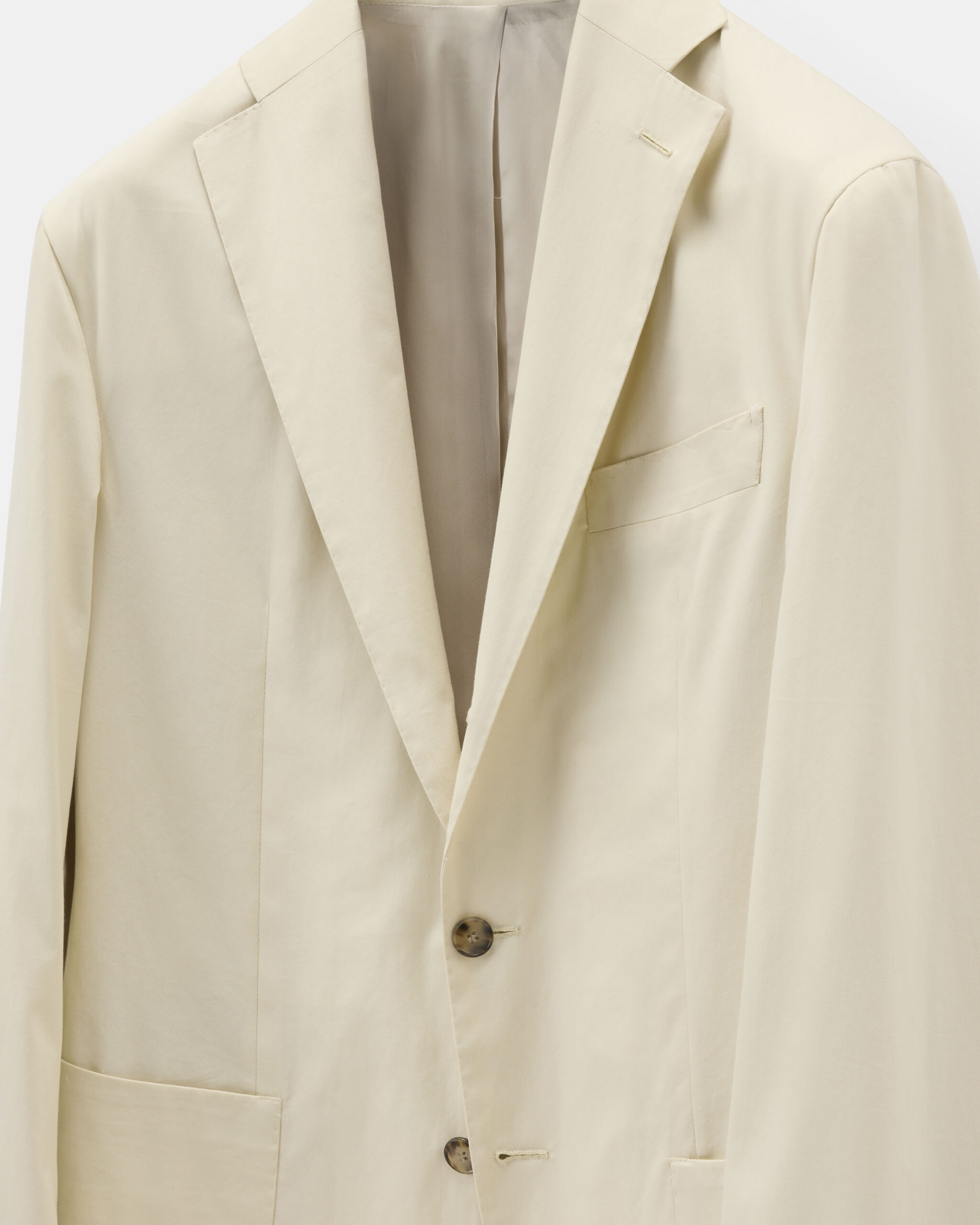 Custom Handmade Suit Beige 'Iced' Cotton image 3