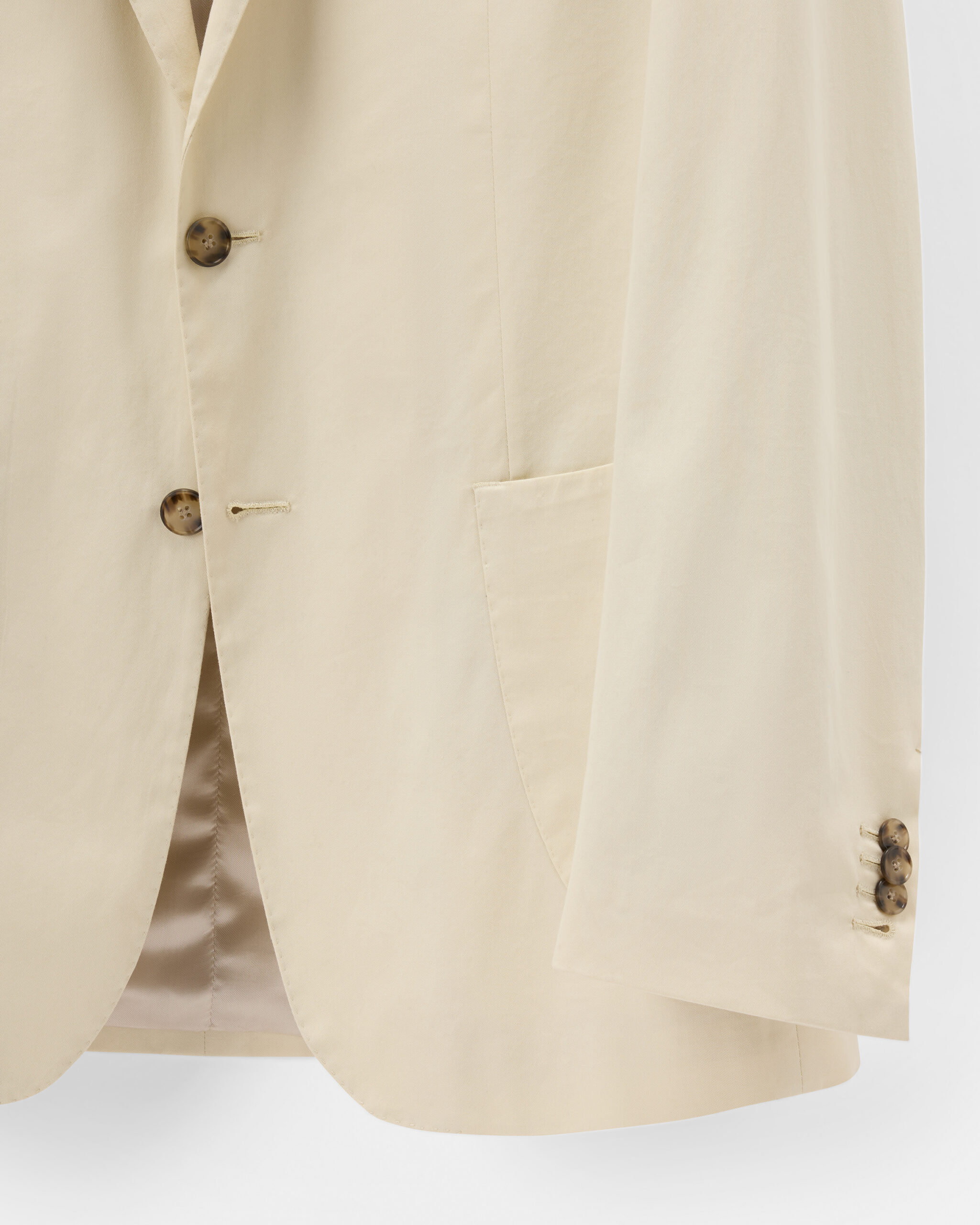 Custom Handmade Suit Beige 'Iced' Cotton image 4