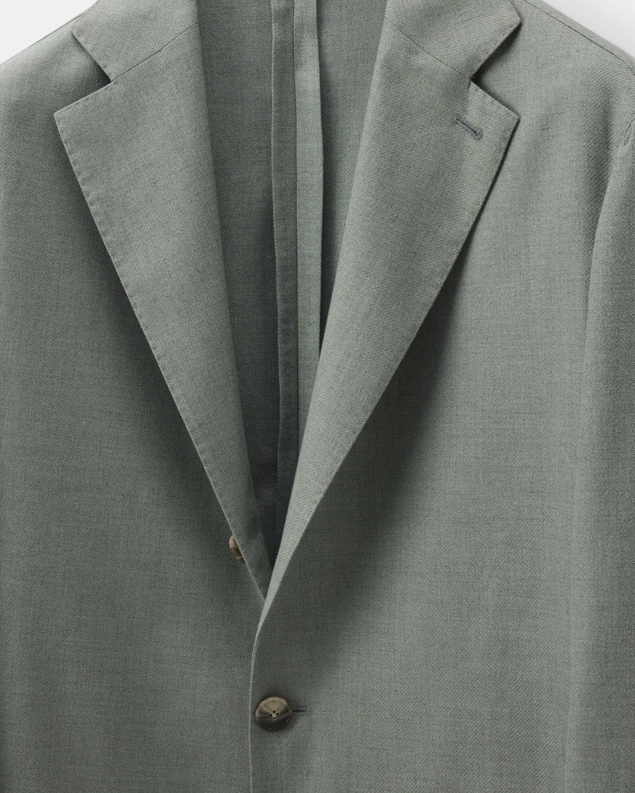 Custom Made Soft Jacket Dust Green Cashmere, Silk & Cotton image 3