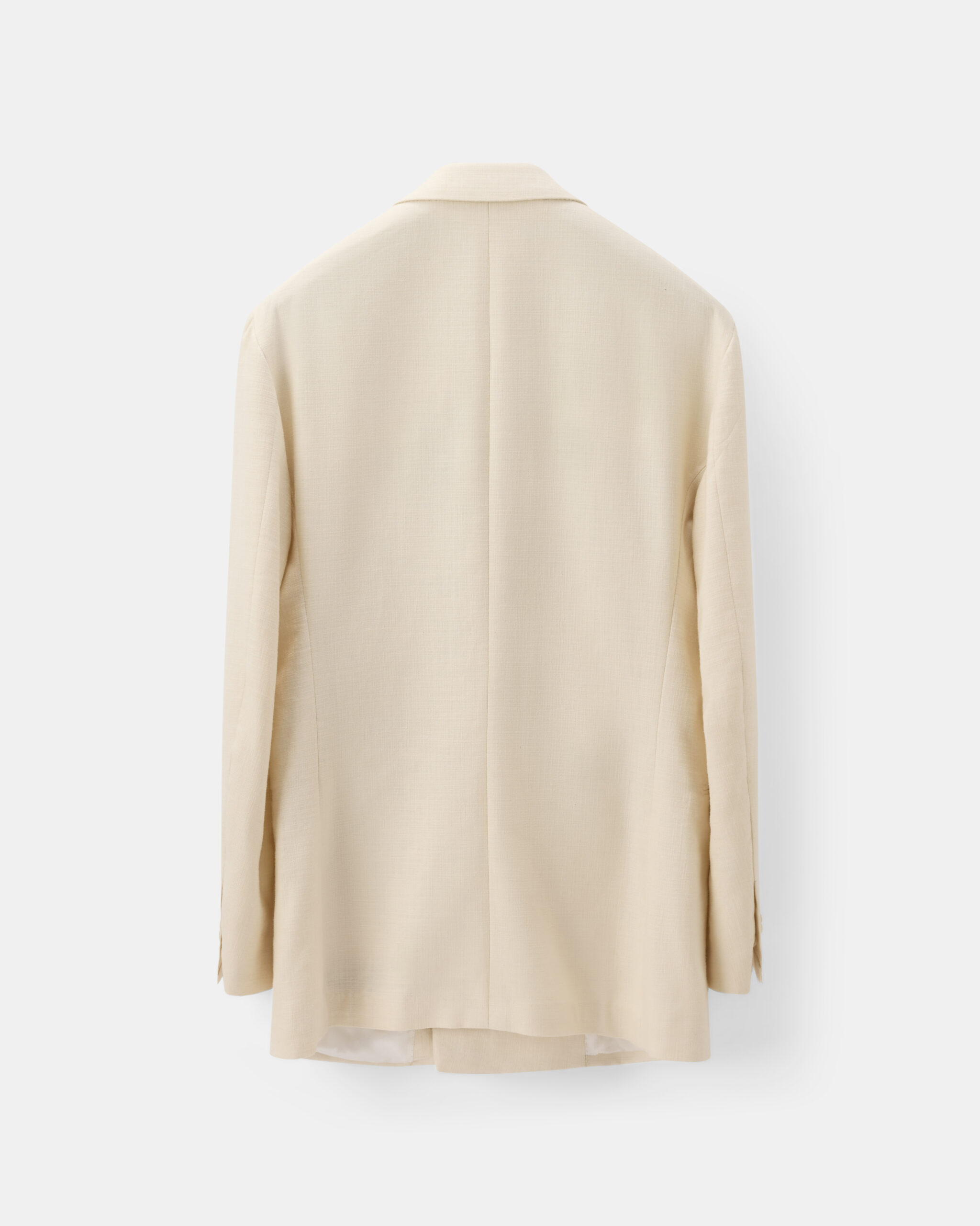 Custom Handmade Dinner Jacket Ivory Structured Cotton Silk image 4