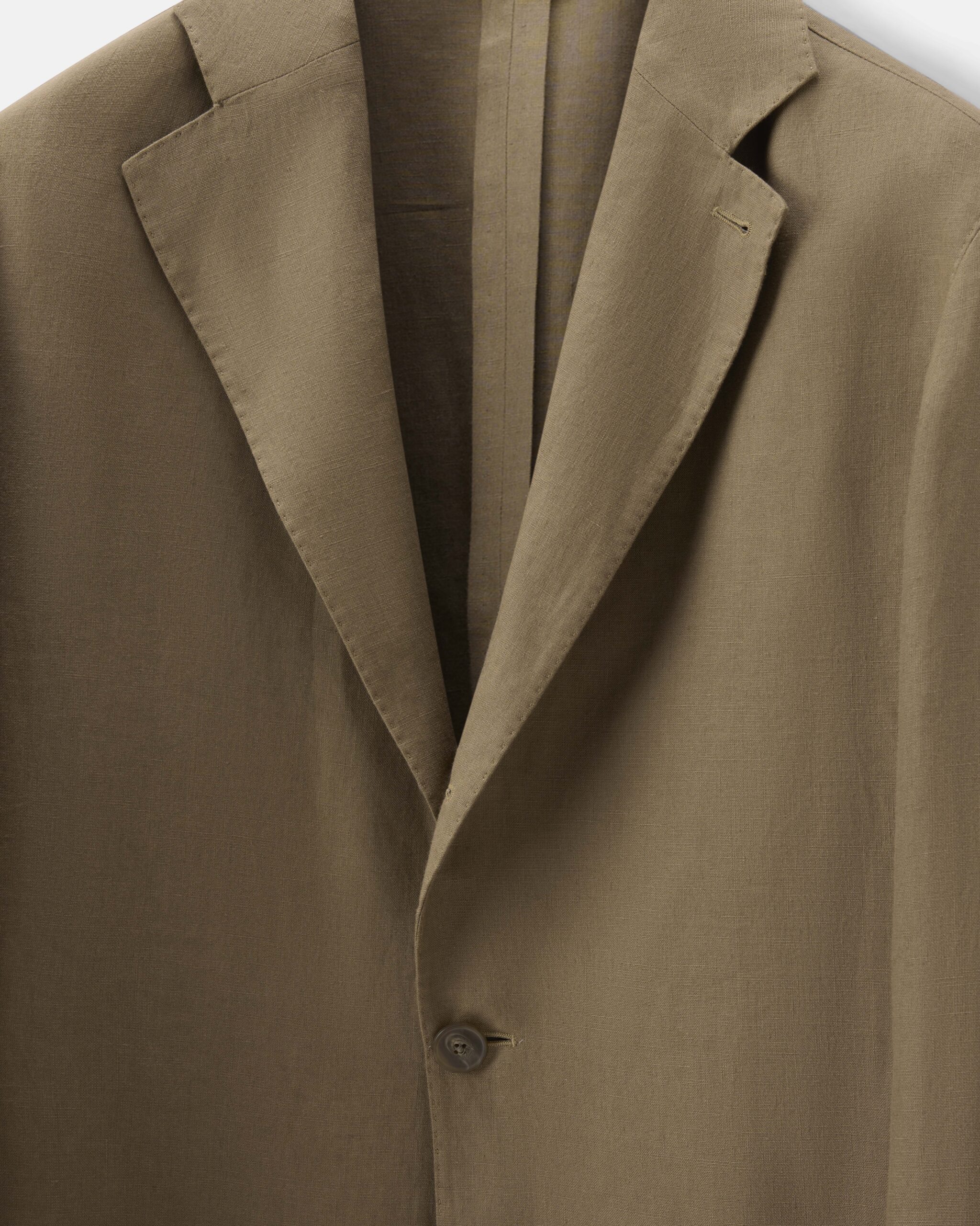 Custom Made Soft Suit Taupe Brown Pure Linen image 4