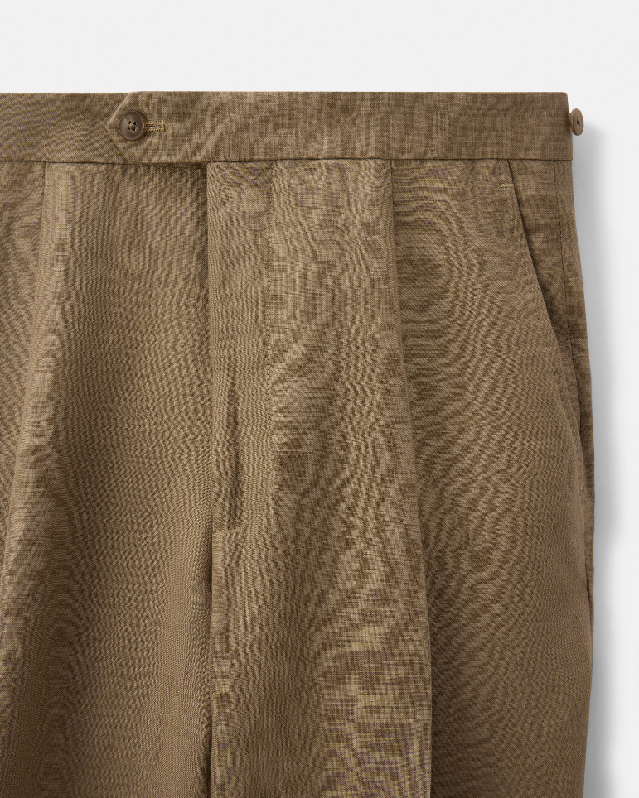 Custom Made Soft Suit Taupe Brown Pure Linen image 7