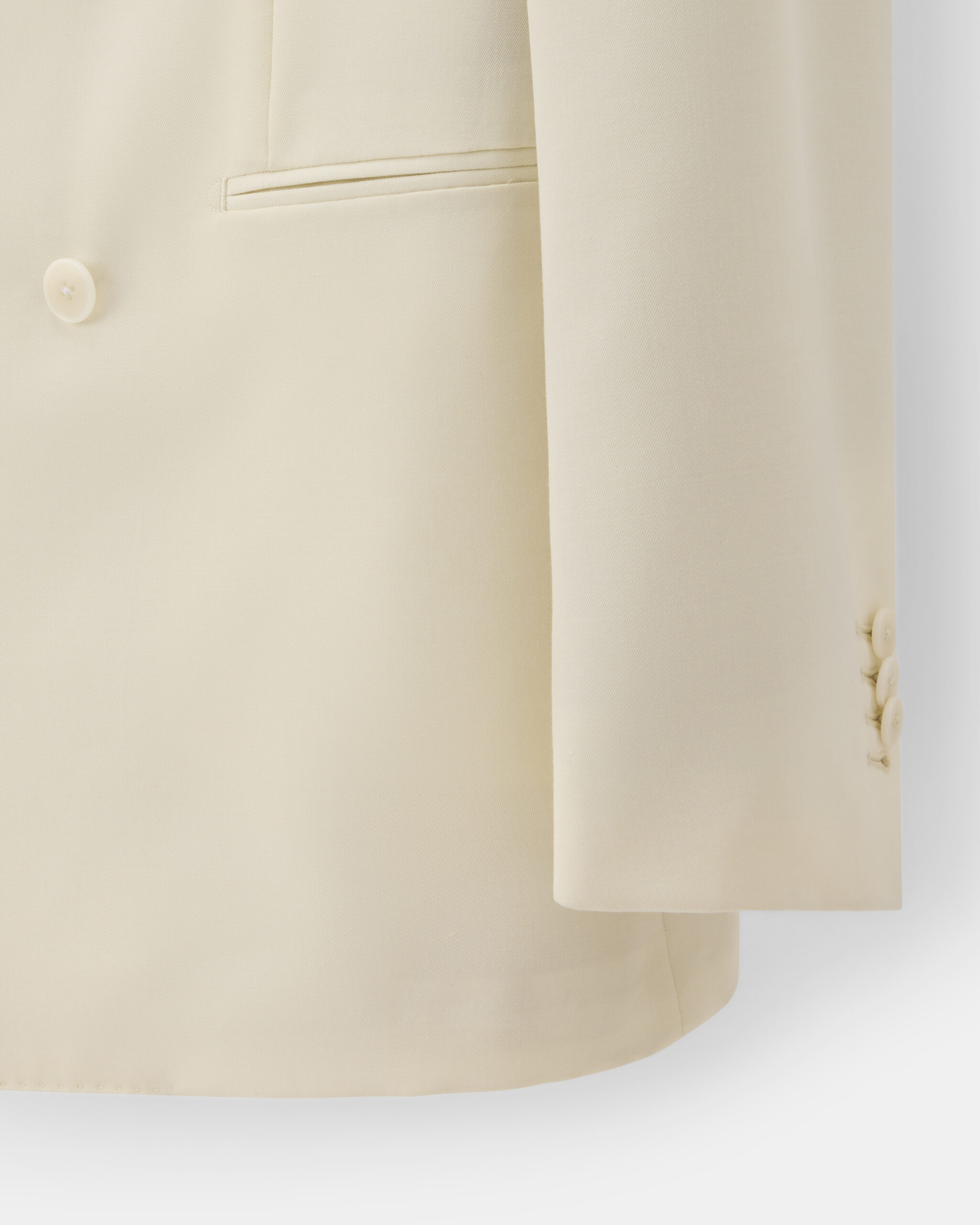 Custom Made 'Twill Traveller' Suit Off White Wool image 5