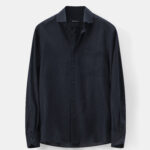 RTW 'Deck Shirt' Navy Blue Pure Linen