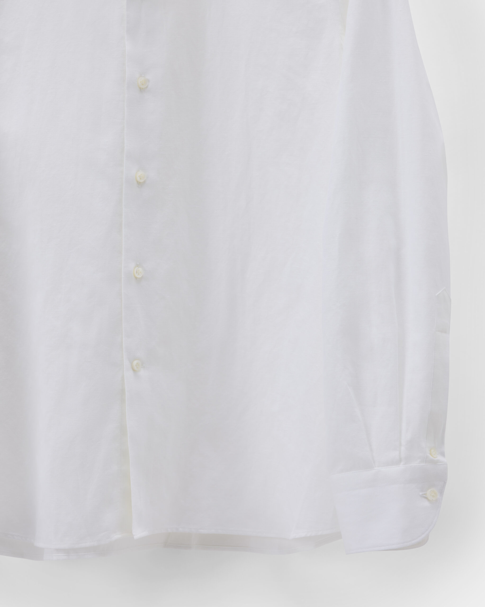 Custom Made ‘Sloane’ Shirt Crisp White Cotton & Linen image 3